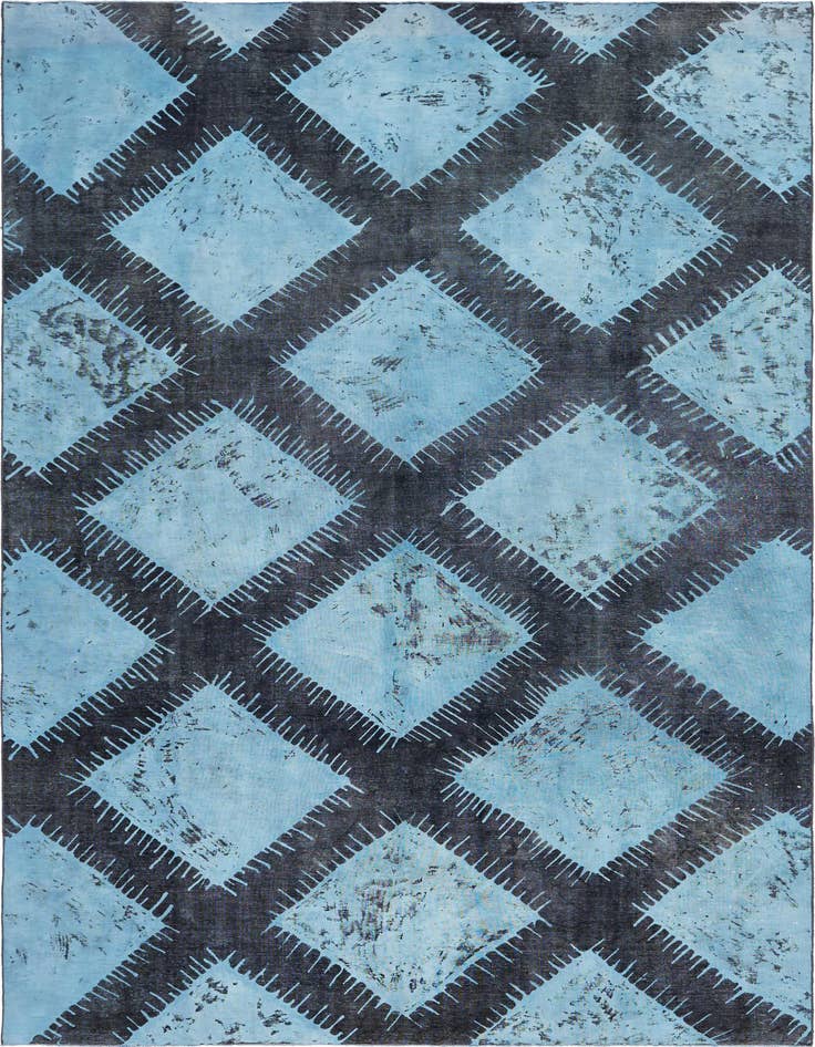 Detail image of 7' 9 x 9' 9 Hand Knotted Ultra Vintage Persian Wool Rug