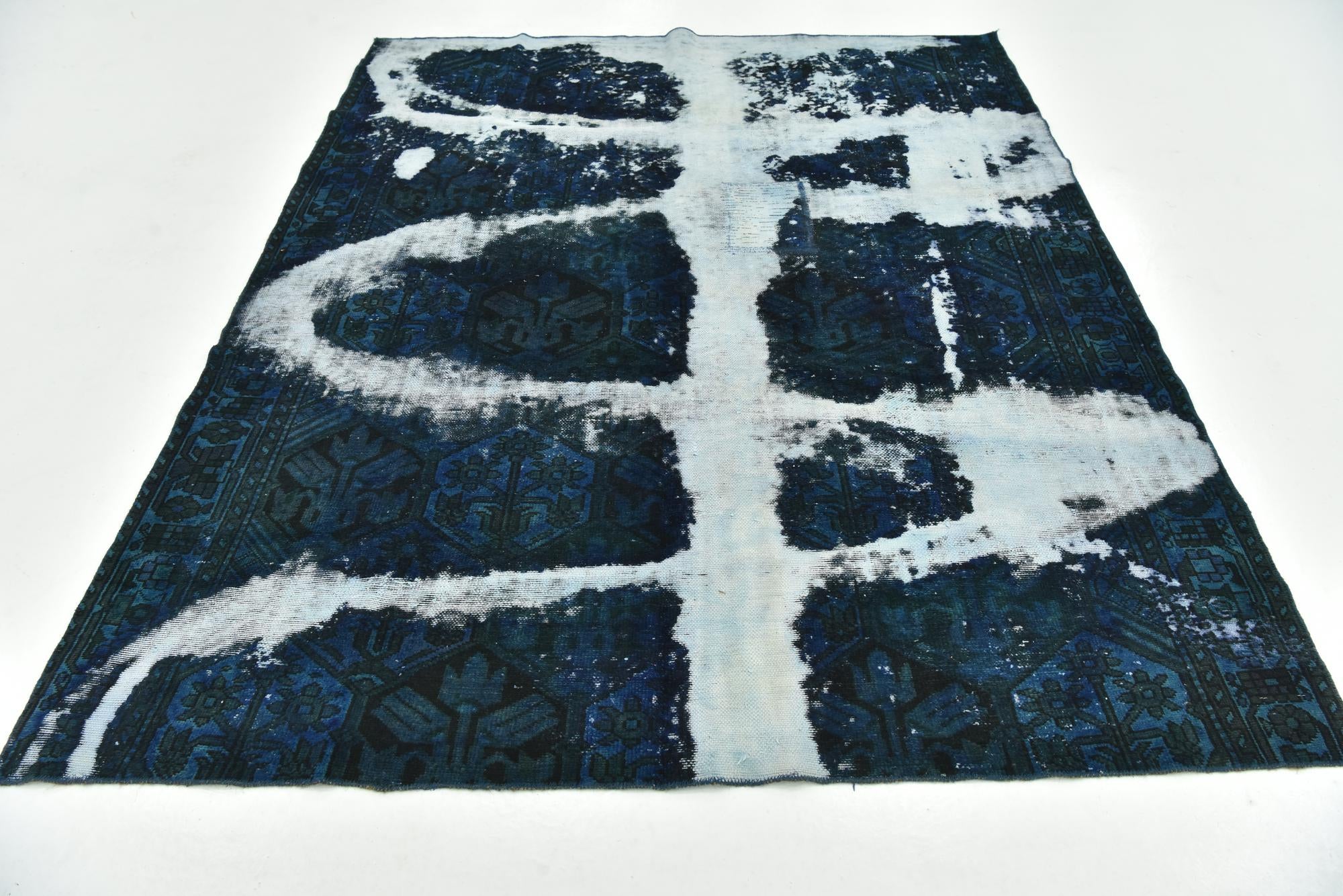 6' 3 x 7' 8 Hand Knotted Ultra Vintage Persian Wool Rug