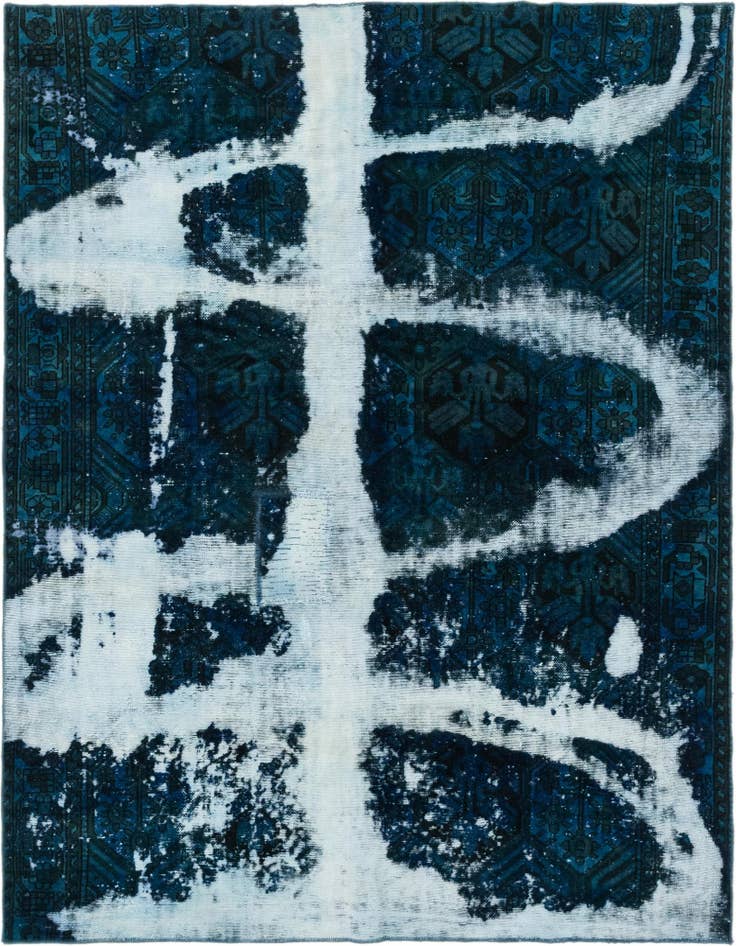 Detail image of 6' 3 x 7' 8 Hand Knotted Ultra Vintage Persian Wool Rug