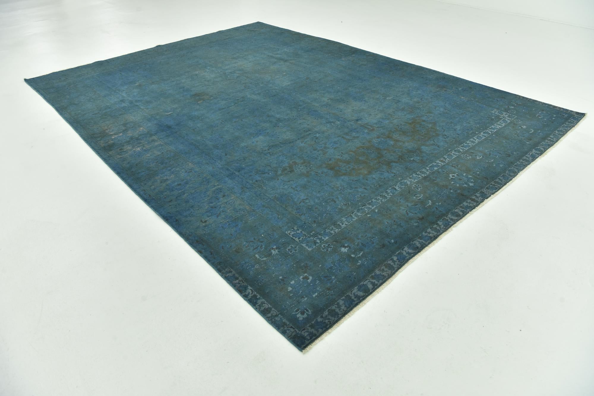 9' x 12' 7 Hand Knotted Ultra Vintage Persian Wool Rug