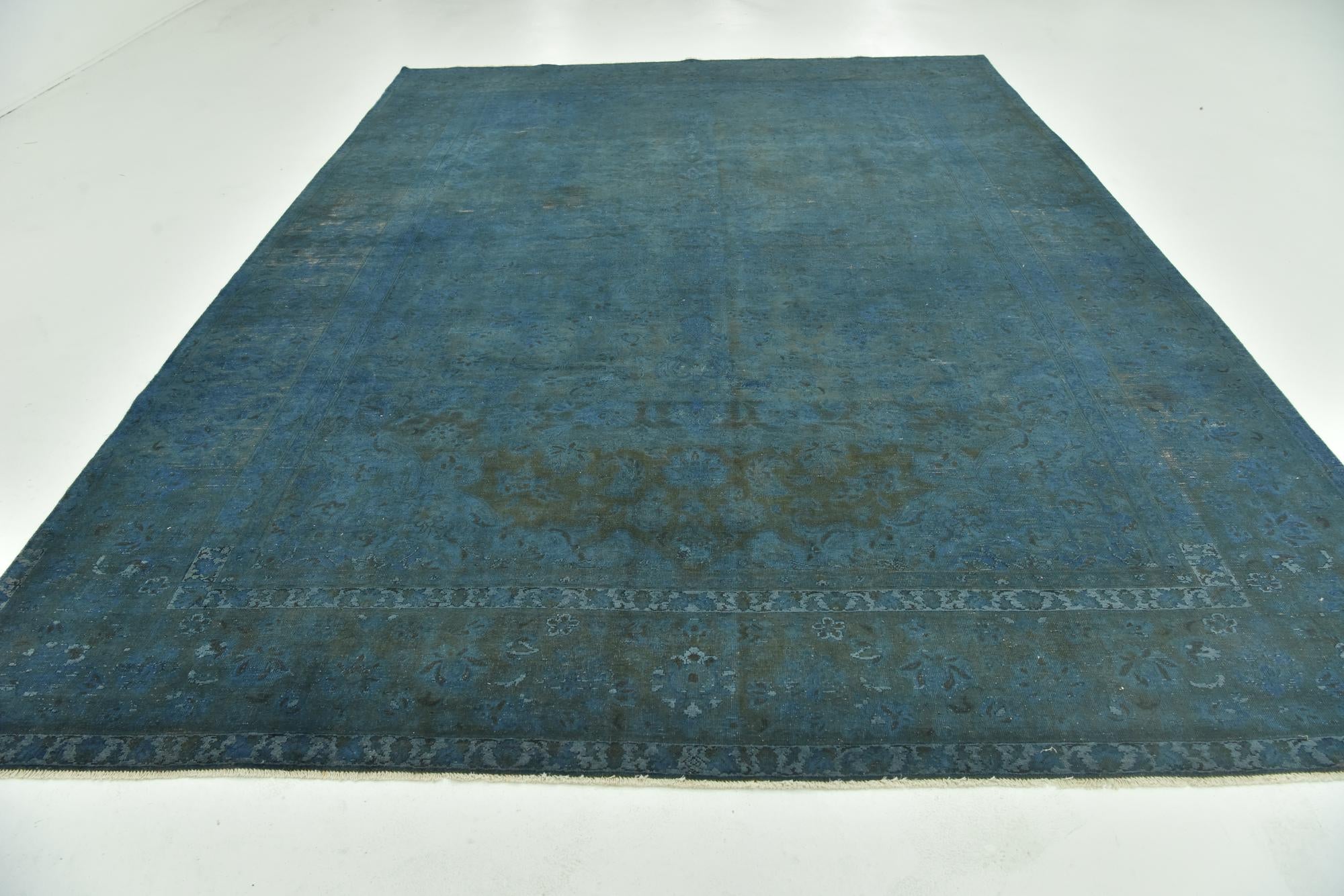9' x 12' 7 Hand Knotted Ultra Vintage Persian Wool Rug