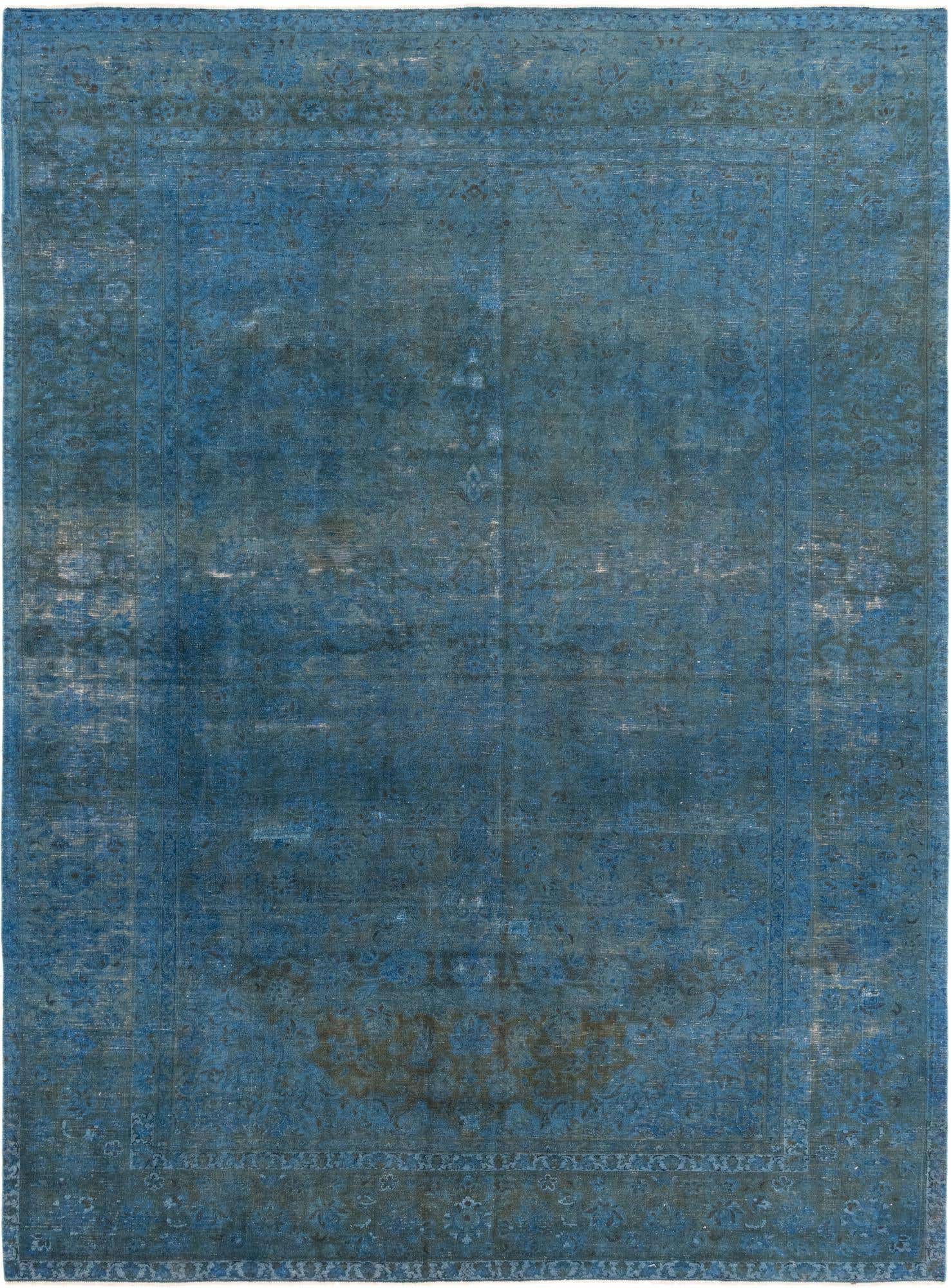 9' x 12' 7 Hand Knotted Ultra Vintage Persian Wool Rug