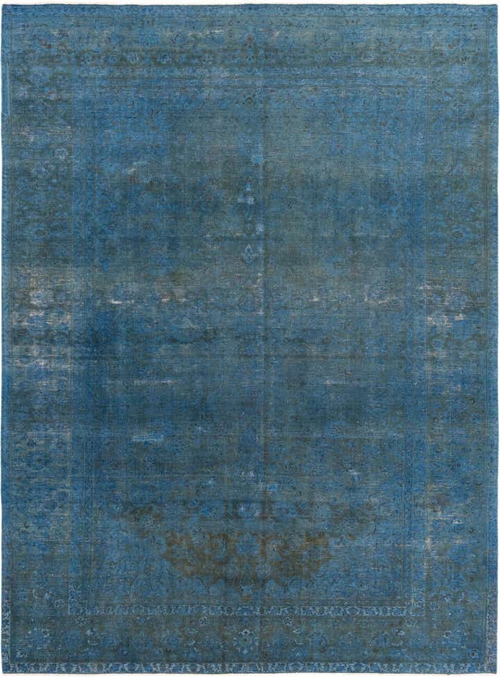 9' x 12' 7 Hand Knotted Ultra Vintage Persian Wool Rug