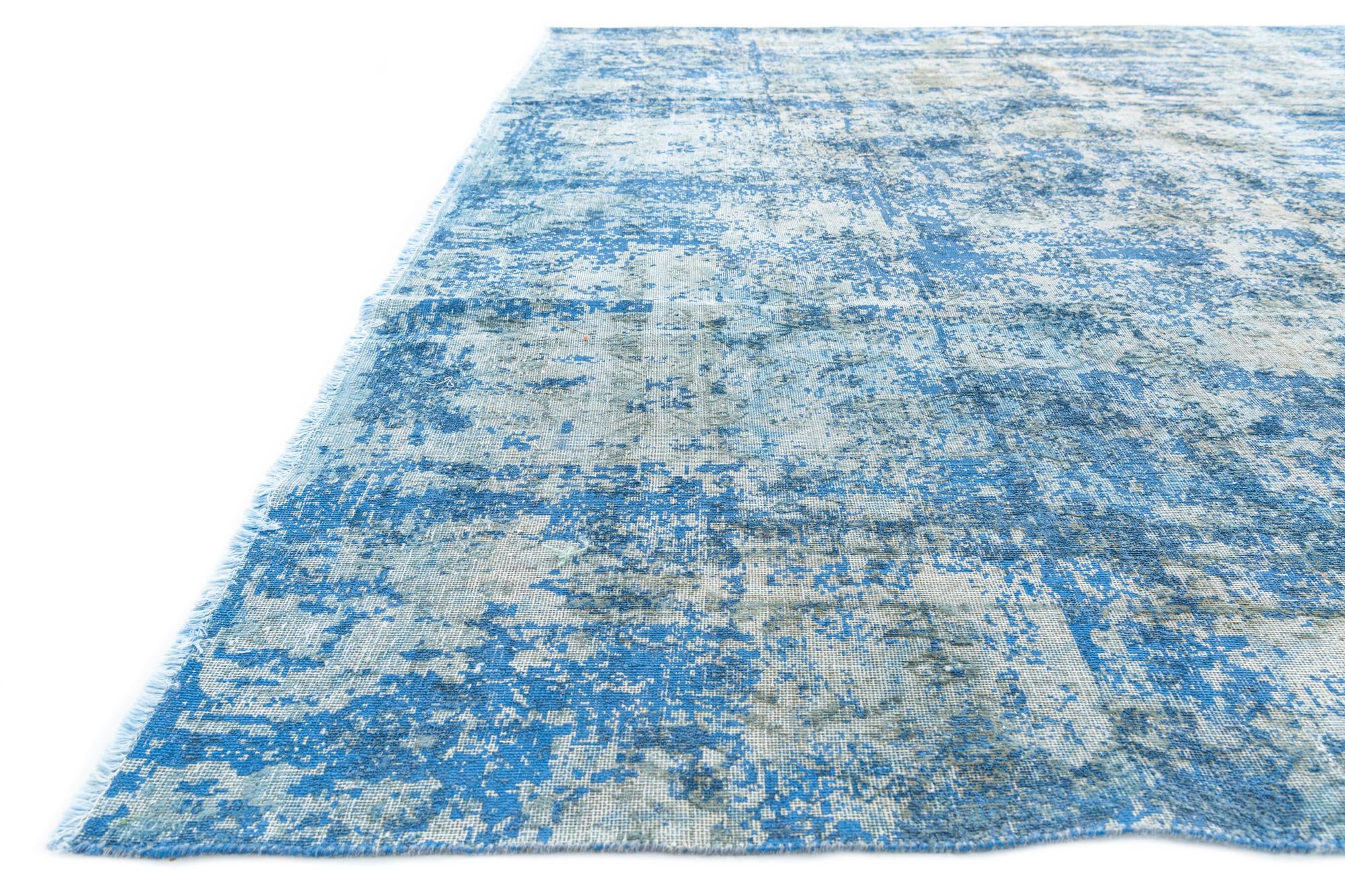 8' 7 x 12' Hand Knotted Ultra Vintage Persian Wool Rug