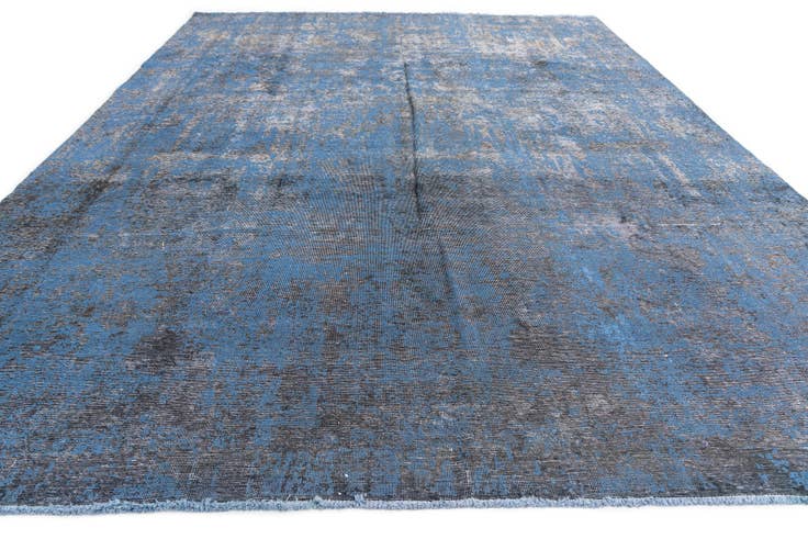 Detail image of 8' 10 x 12' Hand Knotted Ultra Vintage Persian Wool Rug