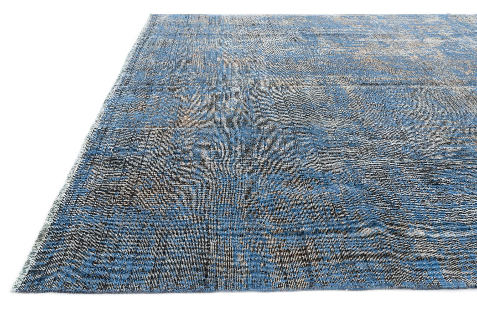 9' x 11' 6 Hand Knotted Ultra Vintage Persian Wool Rug