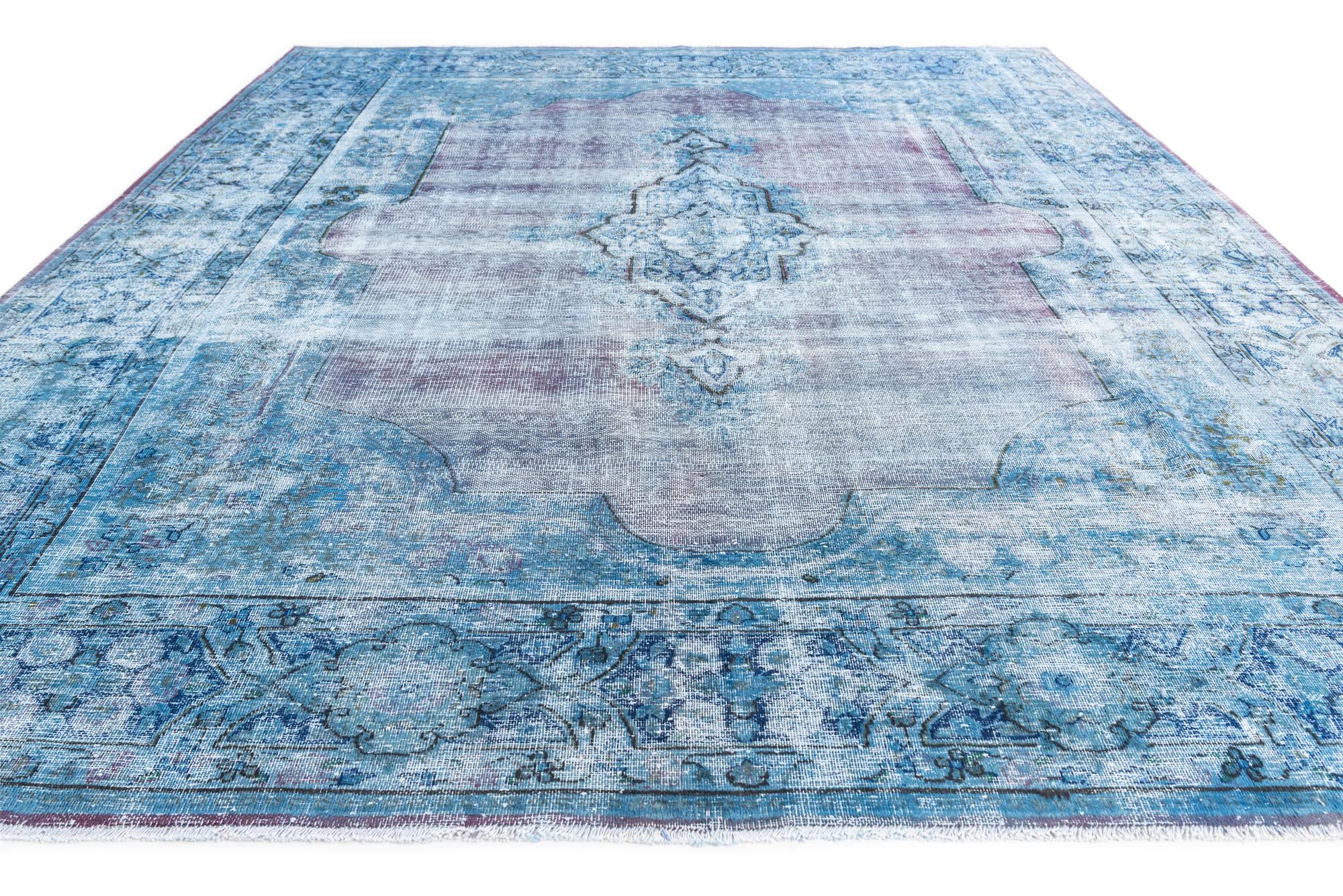 9' 8 x 12' 4 Hand Knotted Ultra Vintage Persian Wool Rug