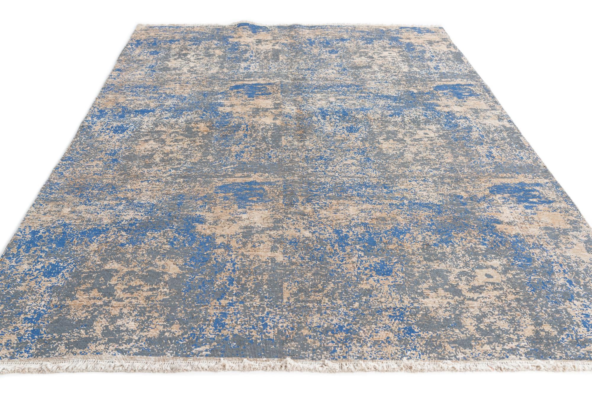 5' 7 x 8' 10 Hand Knotted Ultra Vintage Persian Wool Rug