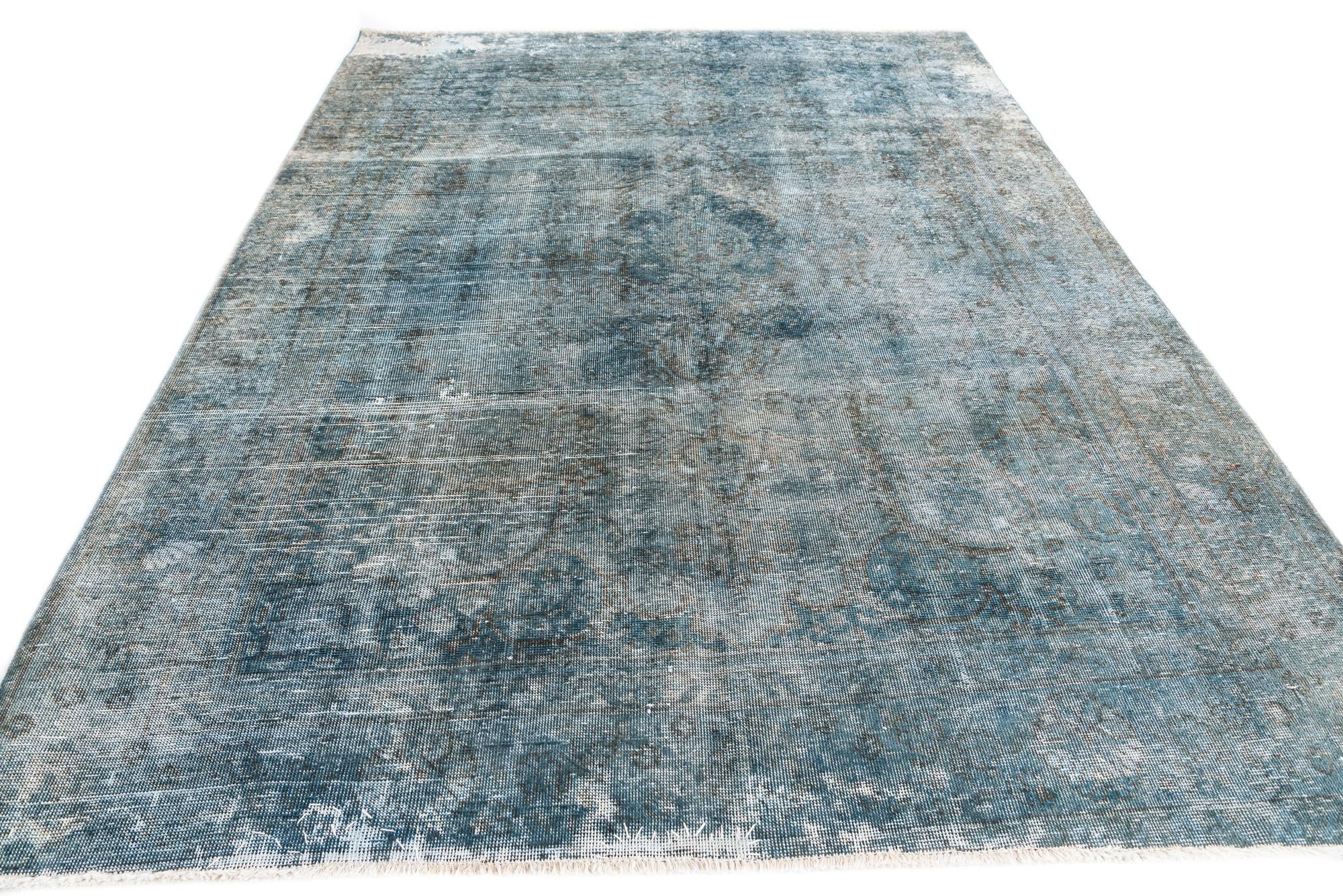 6' 7 x 9' 3 Hand Knotted Ultra Vintage Persian Wool Rug