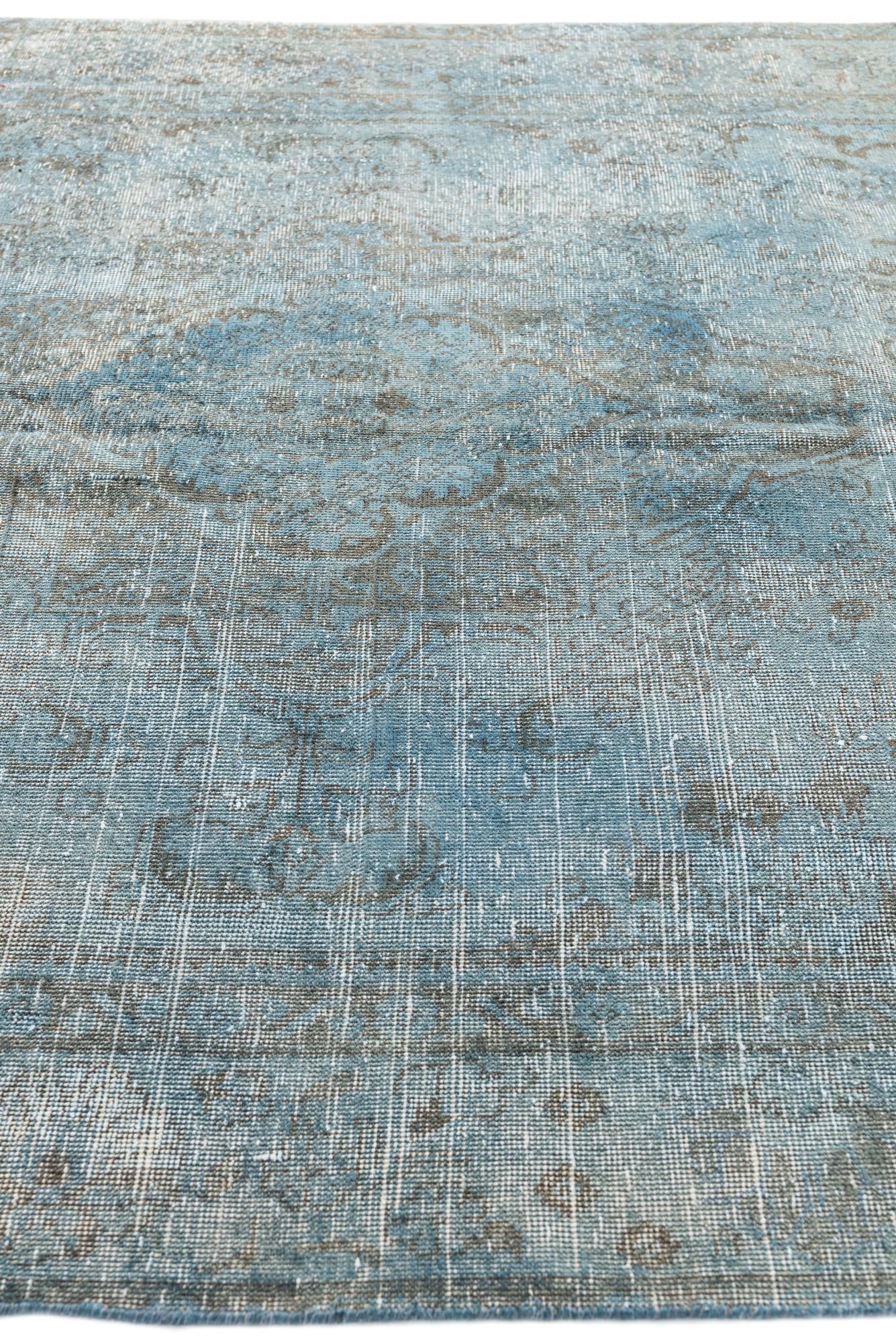 6' 7 x 9' 3 Hand Knotted Ultra Vintage Persian Wool Rug