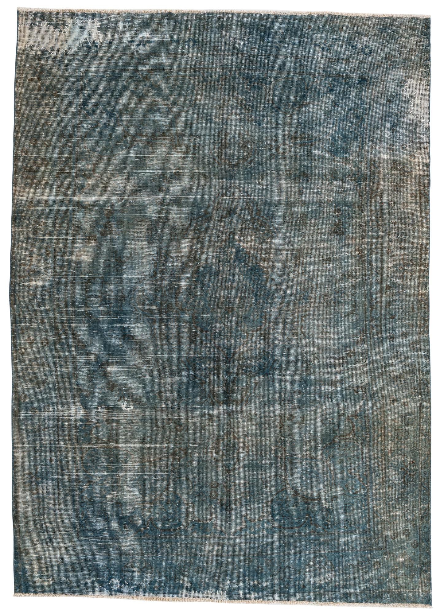6' 7 x 9' 3 Hand Knotted Ultra Vintage Persian Wool Rug