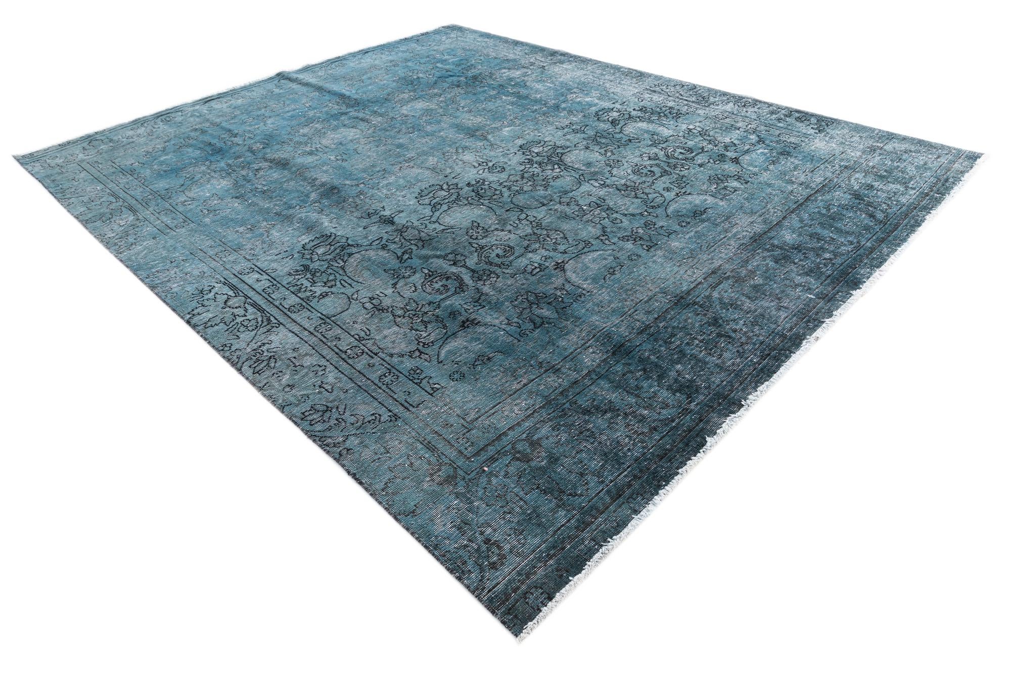 9' x 10' 9 Hand Knotted Ultra Vintage Persian Wool Rug