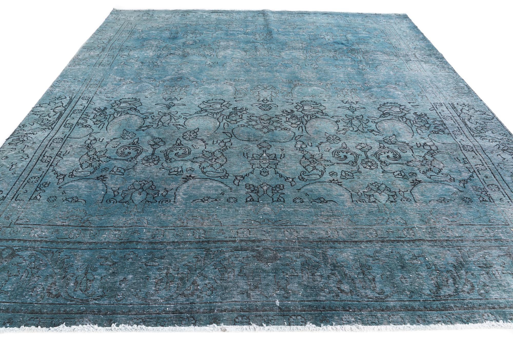 9' x 10' 9 Hand Knotted Ultra Vintage Persian Wool Rug