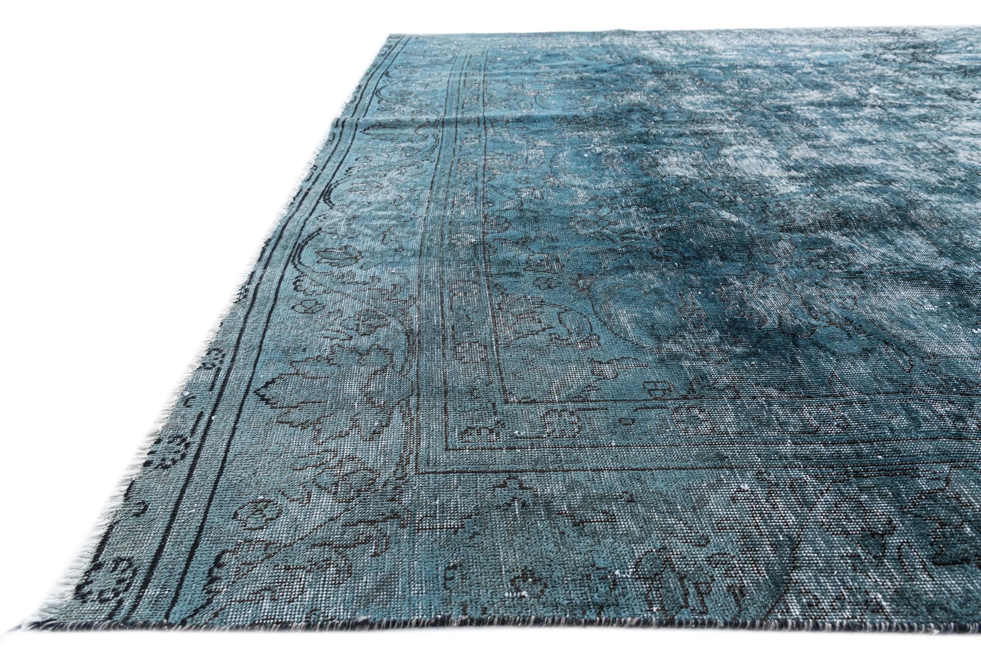 9' x 10' 9 Hand Knotted Ultra Vintage Persian Wool Rug
