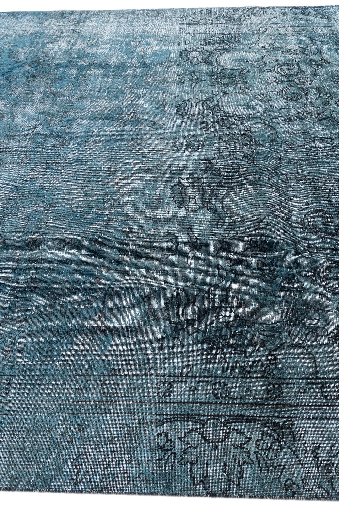 9' x 10' 9 Hand Knotted Ultra Vintage Persian Wool Rug