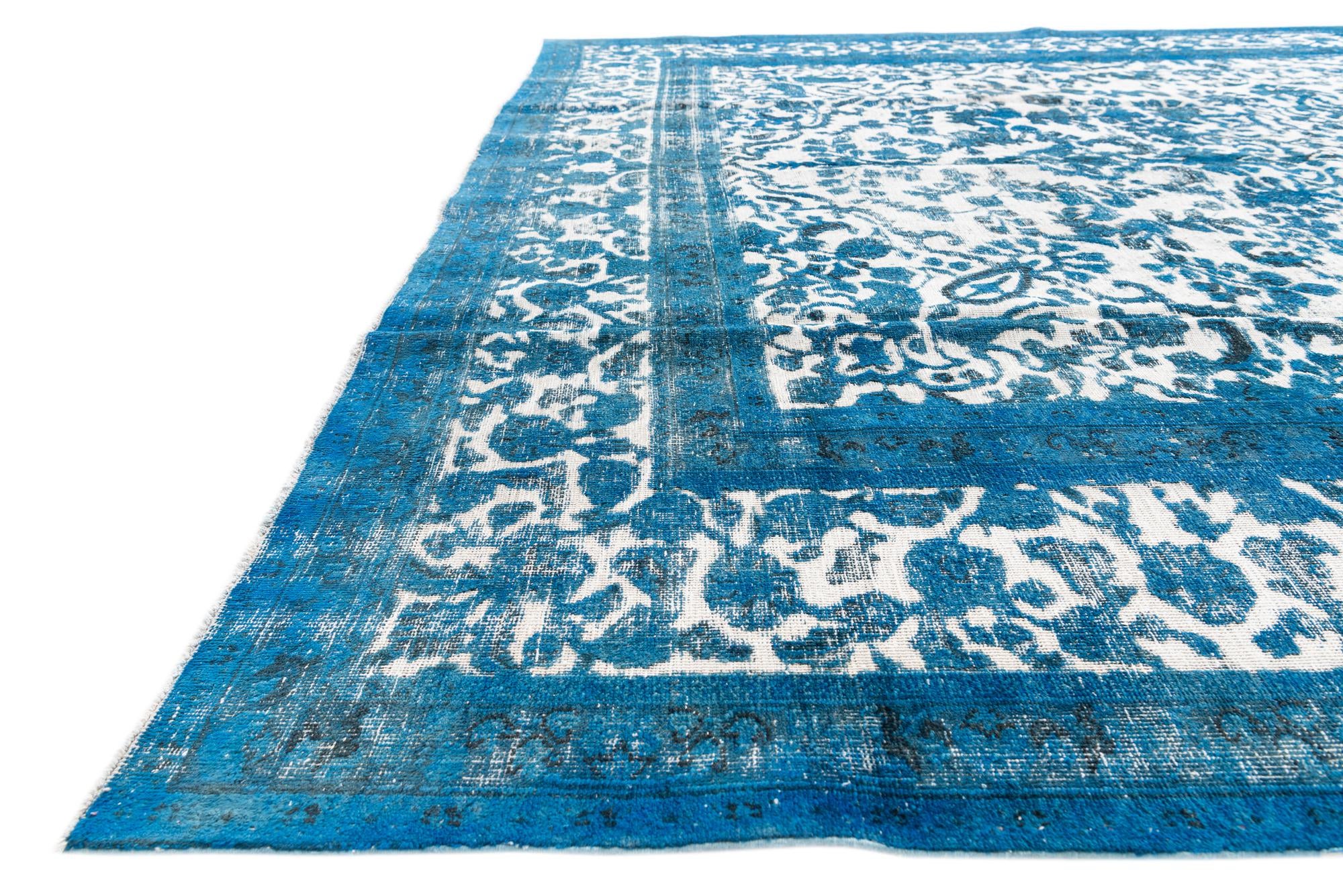 9' 9 x 12' 3 Hand Knotted Ultra Vintage Persian Wool Rug