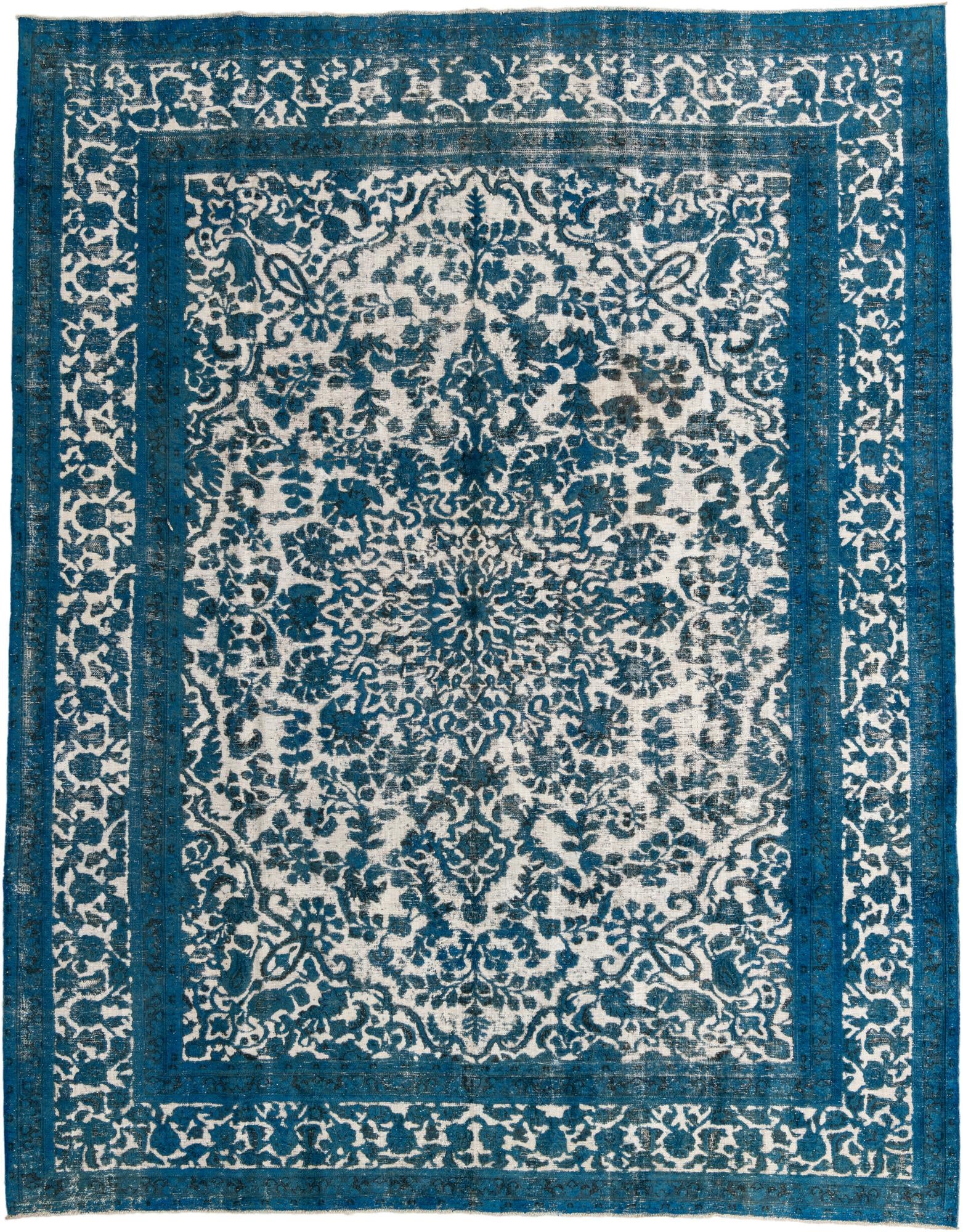 9' 9 x 12' 3 Hand Knotted Ultra Vintage Persian Wool Rug