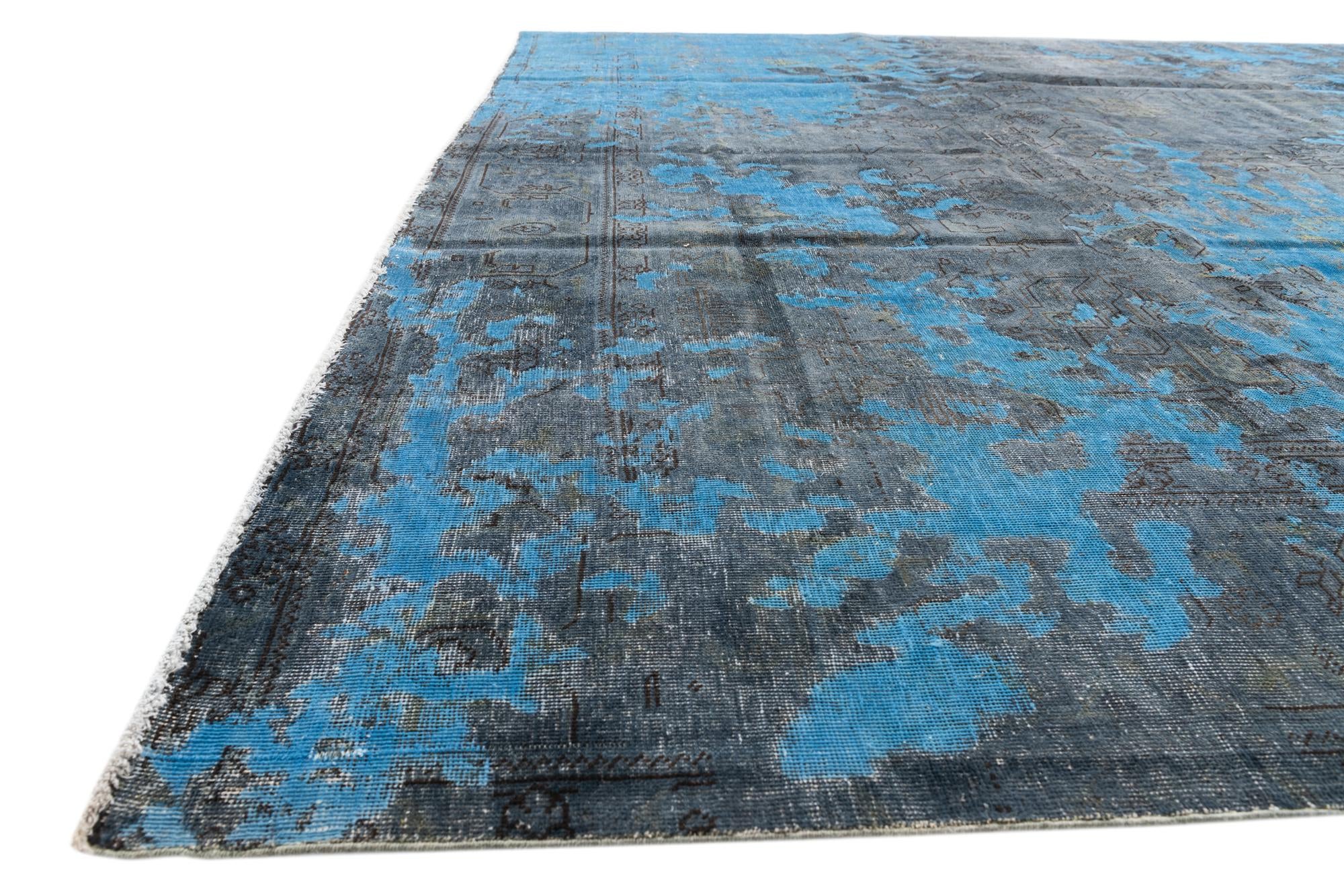 9' 5 x 12' 10 Hand Knotted Ultra Vintage Persian Wool Rug