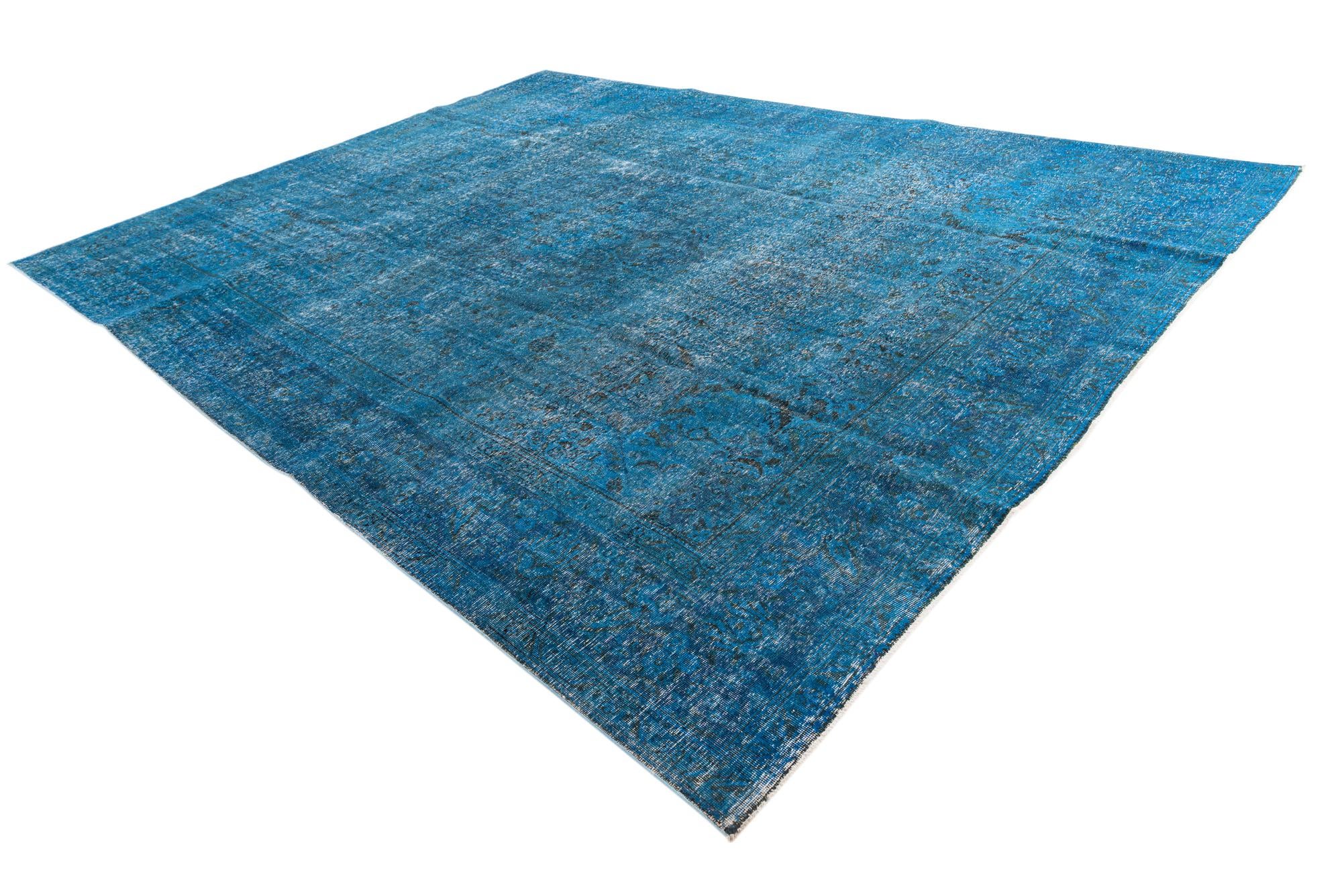 9' 8 x 12' 7 Hand Knotted Ultra Vintage Persian Wool Rug