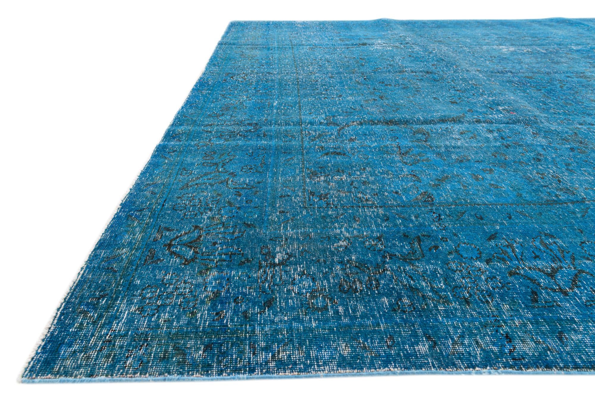 9' 8 x 12' 7 Hand Knotted Ultra Vintage Persian Wool Rug