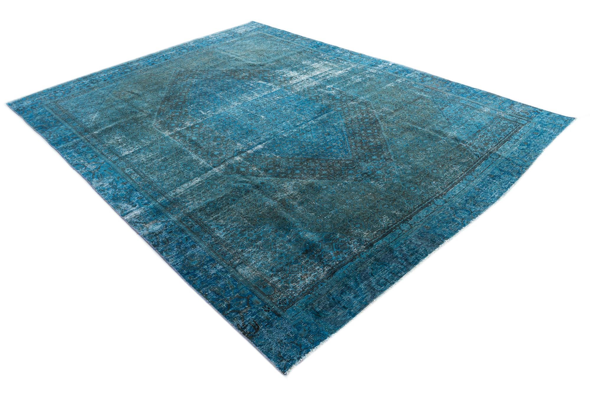 8' 4 x 11' 1 Hand Knotted Ultra Vintage Persian Wool Rug