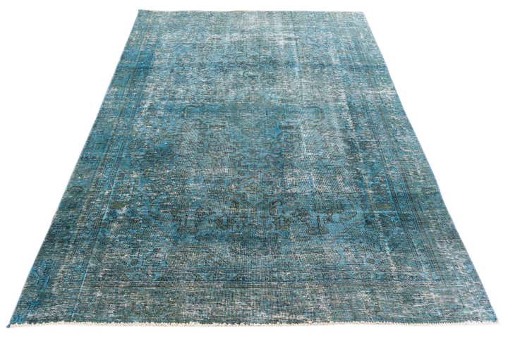 5' 9 x 9' Hand Knotted Ultra Vintage Persian Wool Rug