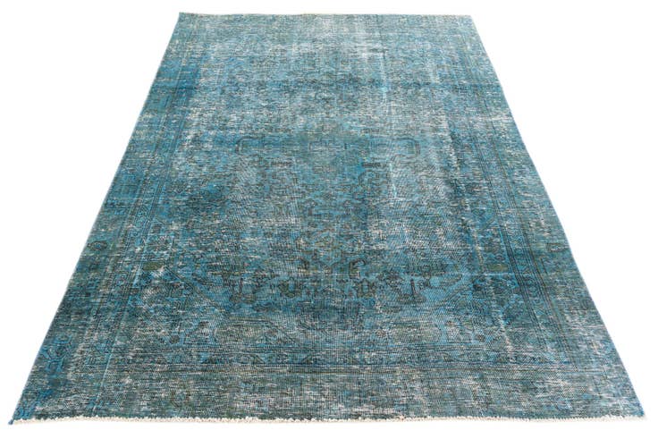 Detail image of 5' 9 x 9' Hand Knotted Ultra Vintage Persian Wool Rug