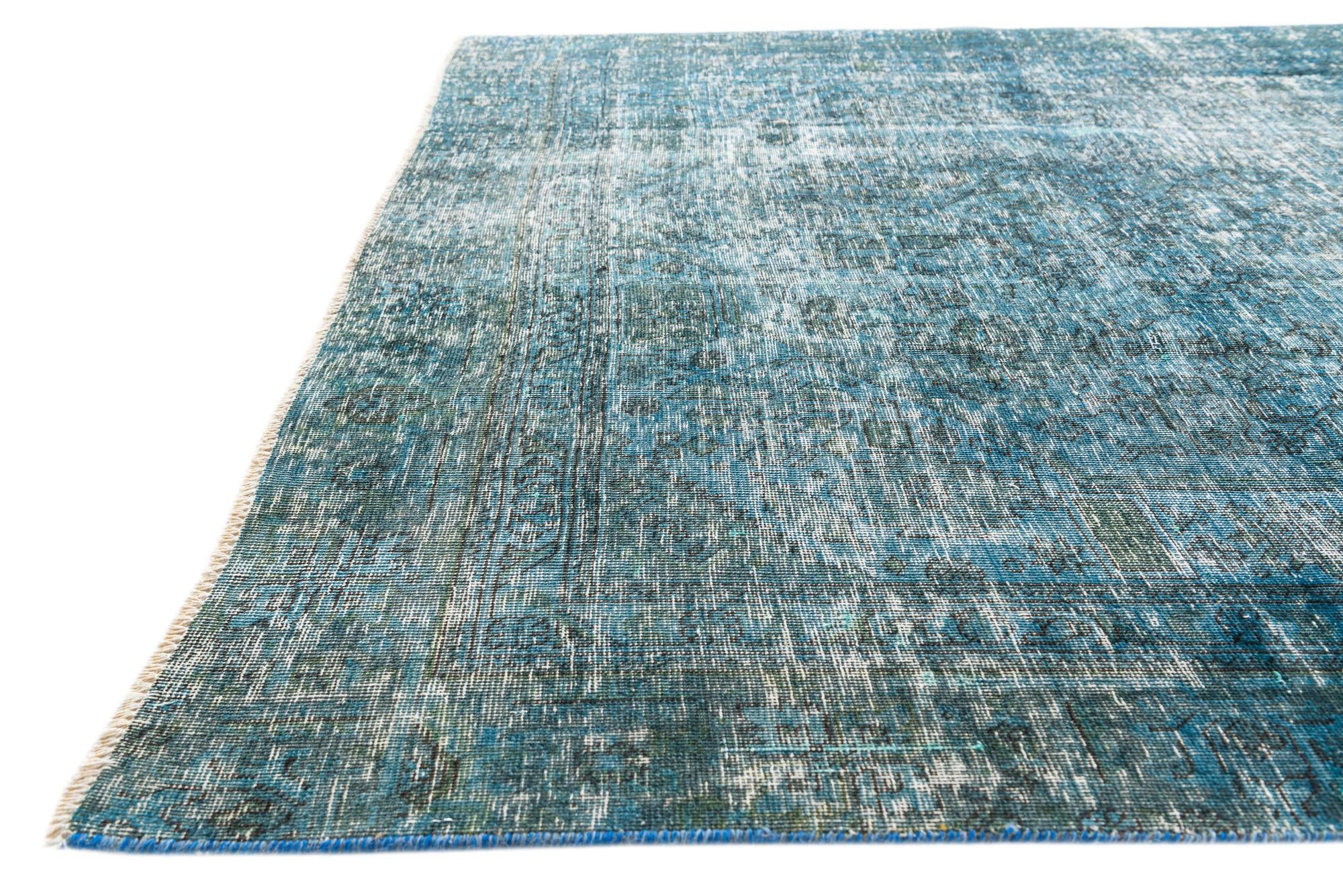 5' 9 x 9' Hand Knotted Ultra Vintage Persian Wool Rug