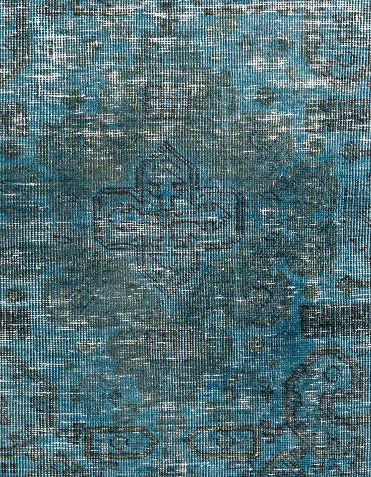 Detail image of 5' 9 x 9'  Hand Knotted Ultra Vintage Persian Wool Rug