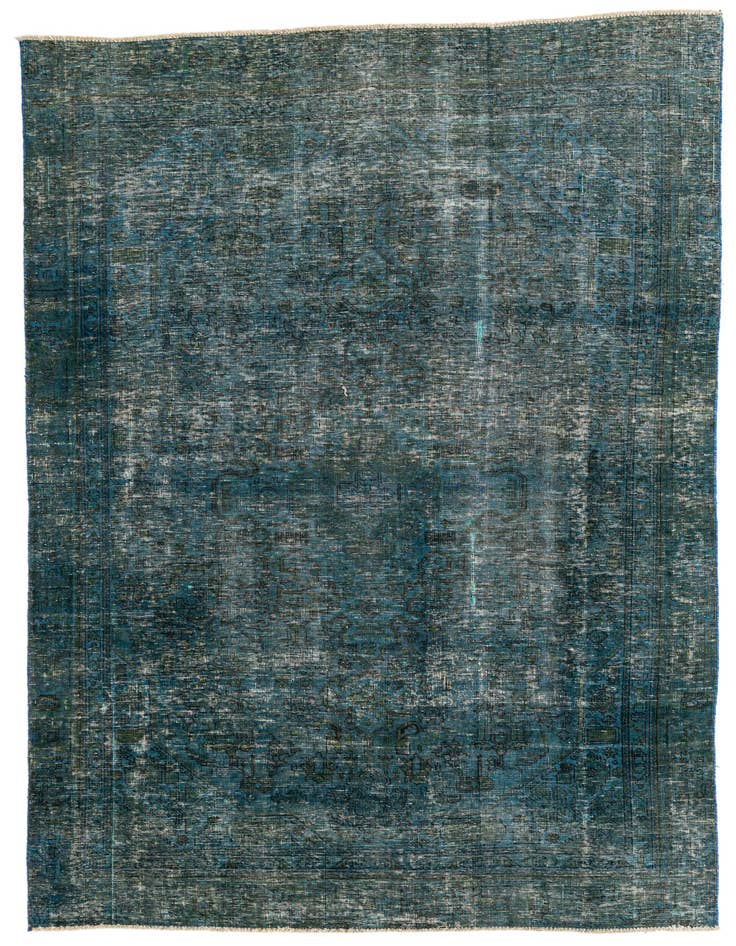 Detail image of 5' 9 x 9' Hand Knotted Ultra Vintage Persian Wool Rug