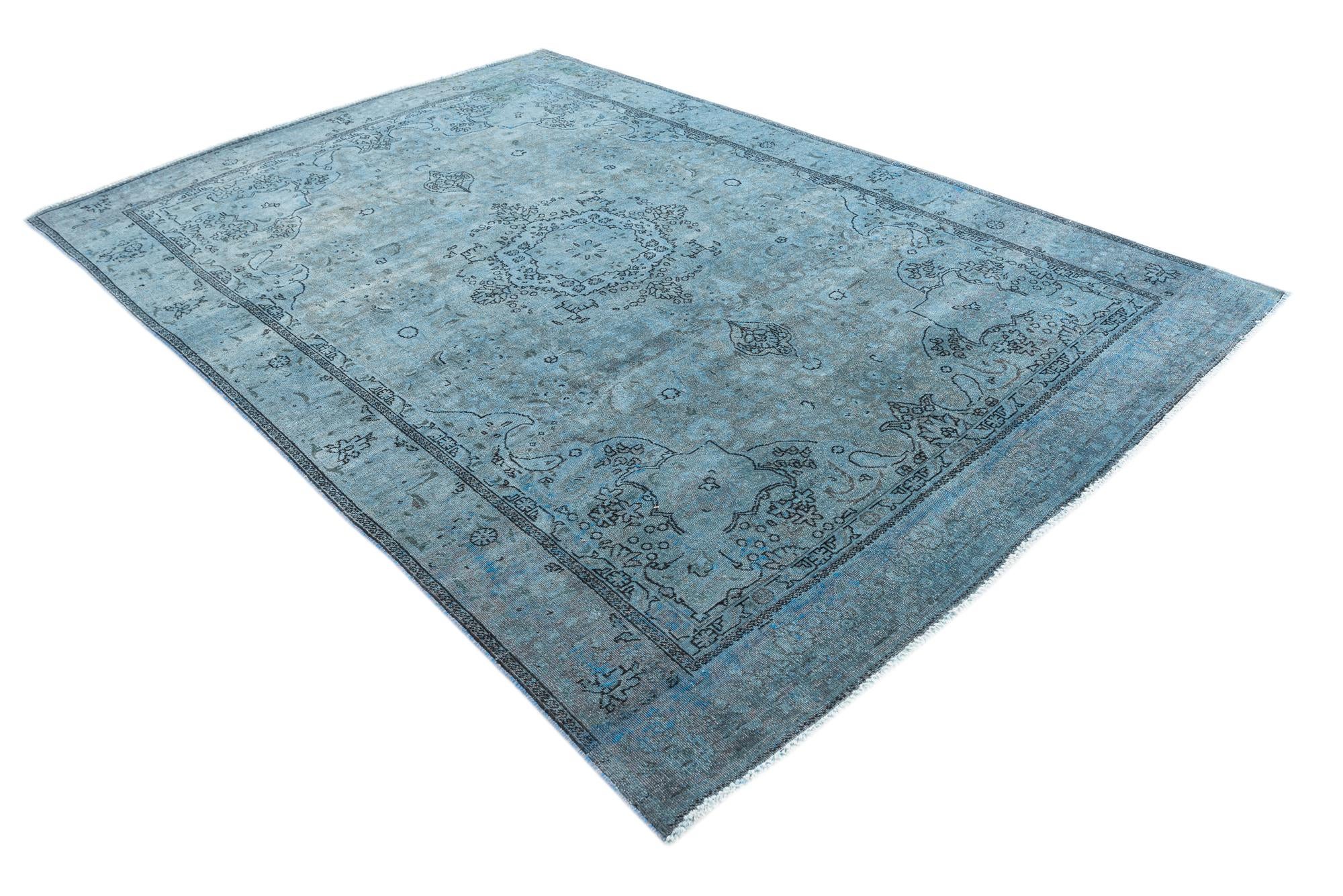 6' 4 x 9' 5 Hand Knotted Ultra Vintage Persian Wool Rug