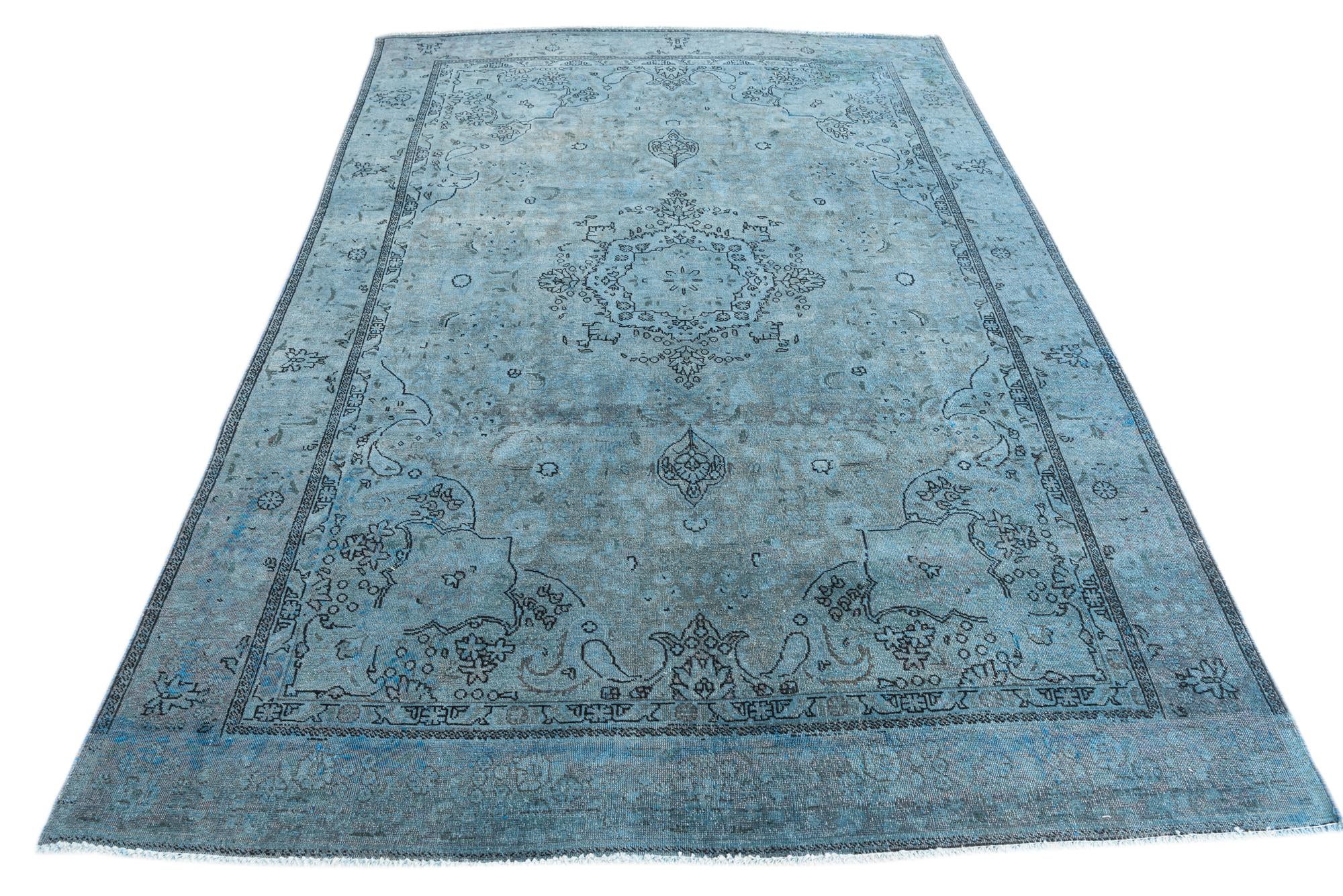 6' 4 x 9' 5 Hand Knotted Ultra Vintage Persian Wool Rug