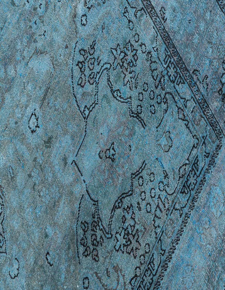 Detail image of 6' 4 x 9' 5  Hand Knotted Ultra Vintage Persian Wool Rug