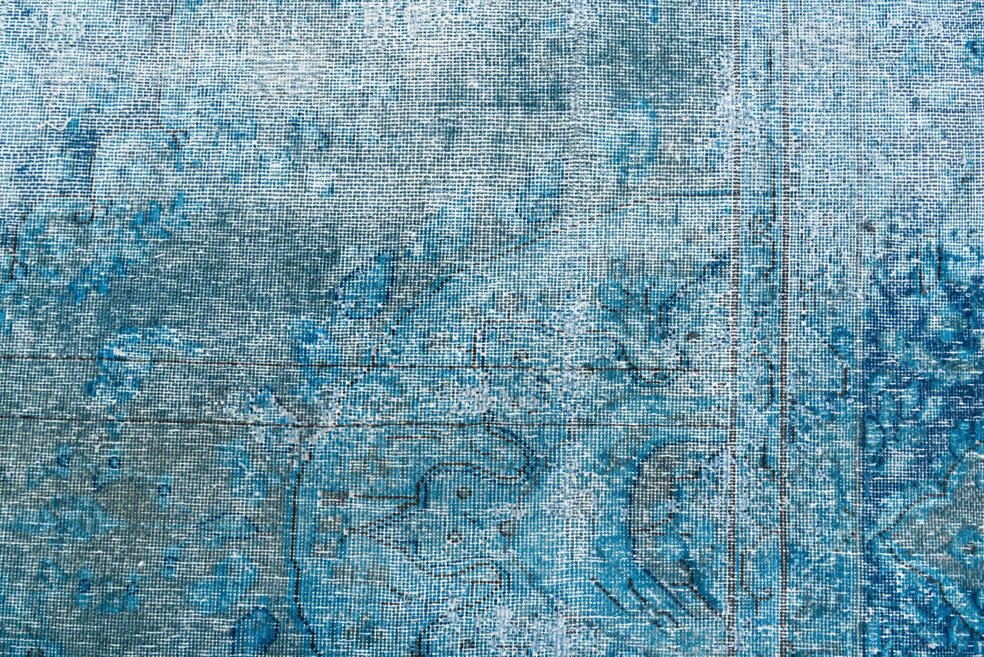 220cm x 230cm Hand Knotted Ultra Vintage Persian Wool Rug