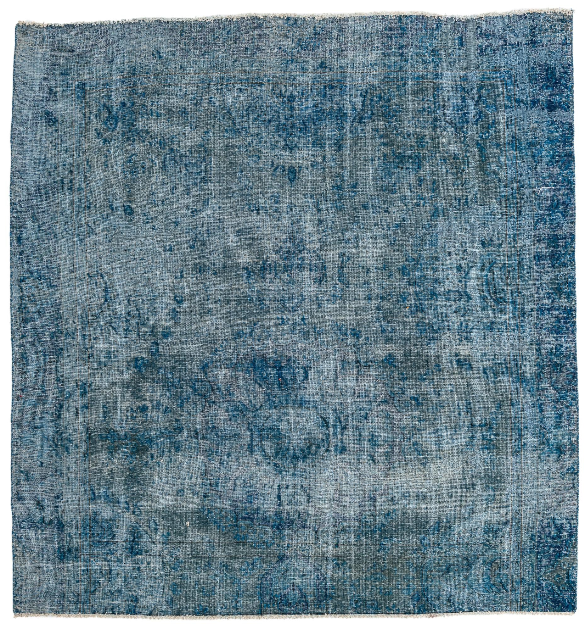 220cm x 230cm Hand Knotted Ultra Vintage Persian Wool Rug