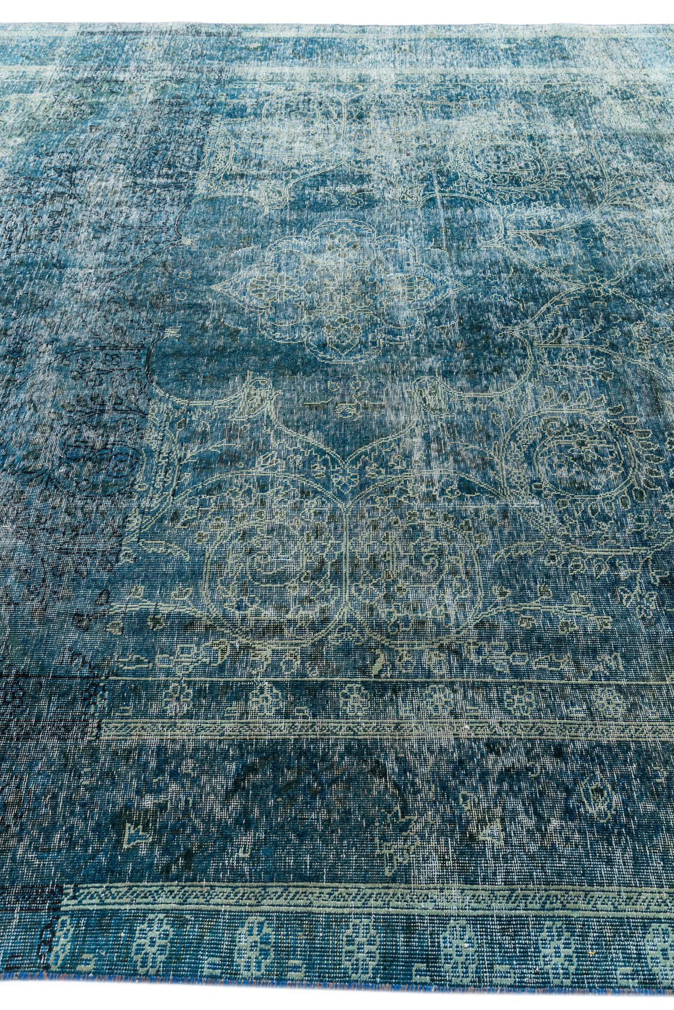 10' x 12' Hand Knotted Ultra Vintage Persian Wool Rug