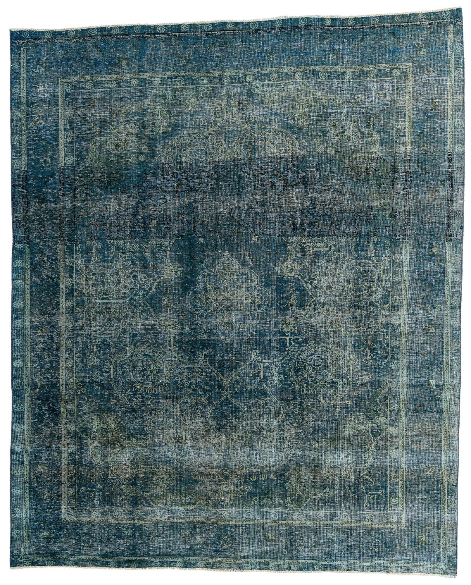10' x 12' Hand Knotted Ultra Vintage Persian Wool Rug