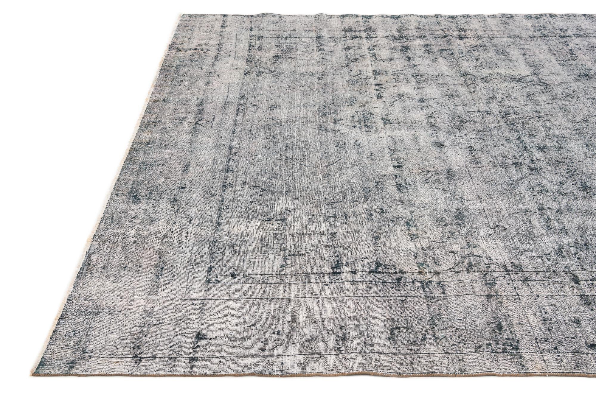 9' 2 x 12' 7 Hand Knotted Ultra Vintage Persian Wool Rug
