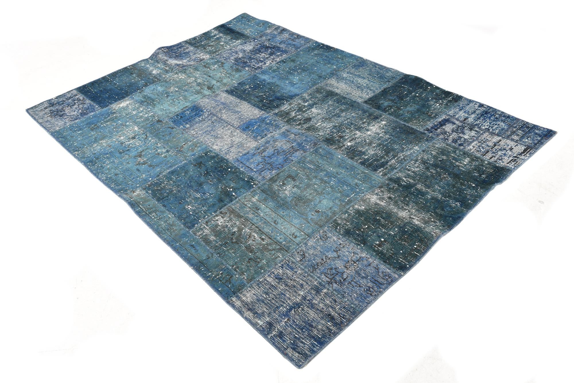4' 11 x 6' 9 Hand Knotted Ultra Vintage Persian Wool Rug