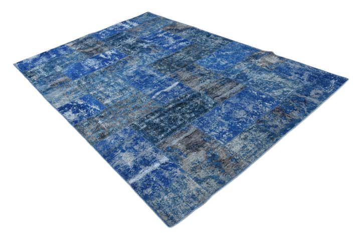 6' 8 x 10' Hand Knotted Ultra Vintage Persian Wool Rug
