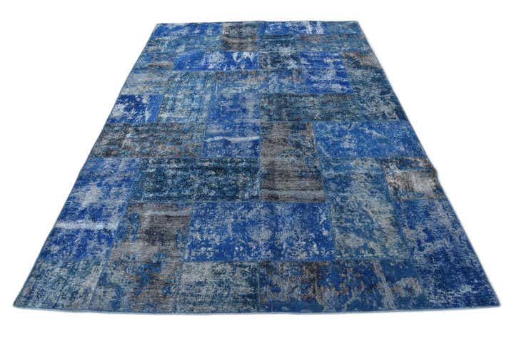 6' 8 x 10' Hand Knotted Ultra Vintage Persian Wool Rug