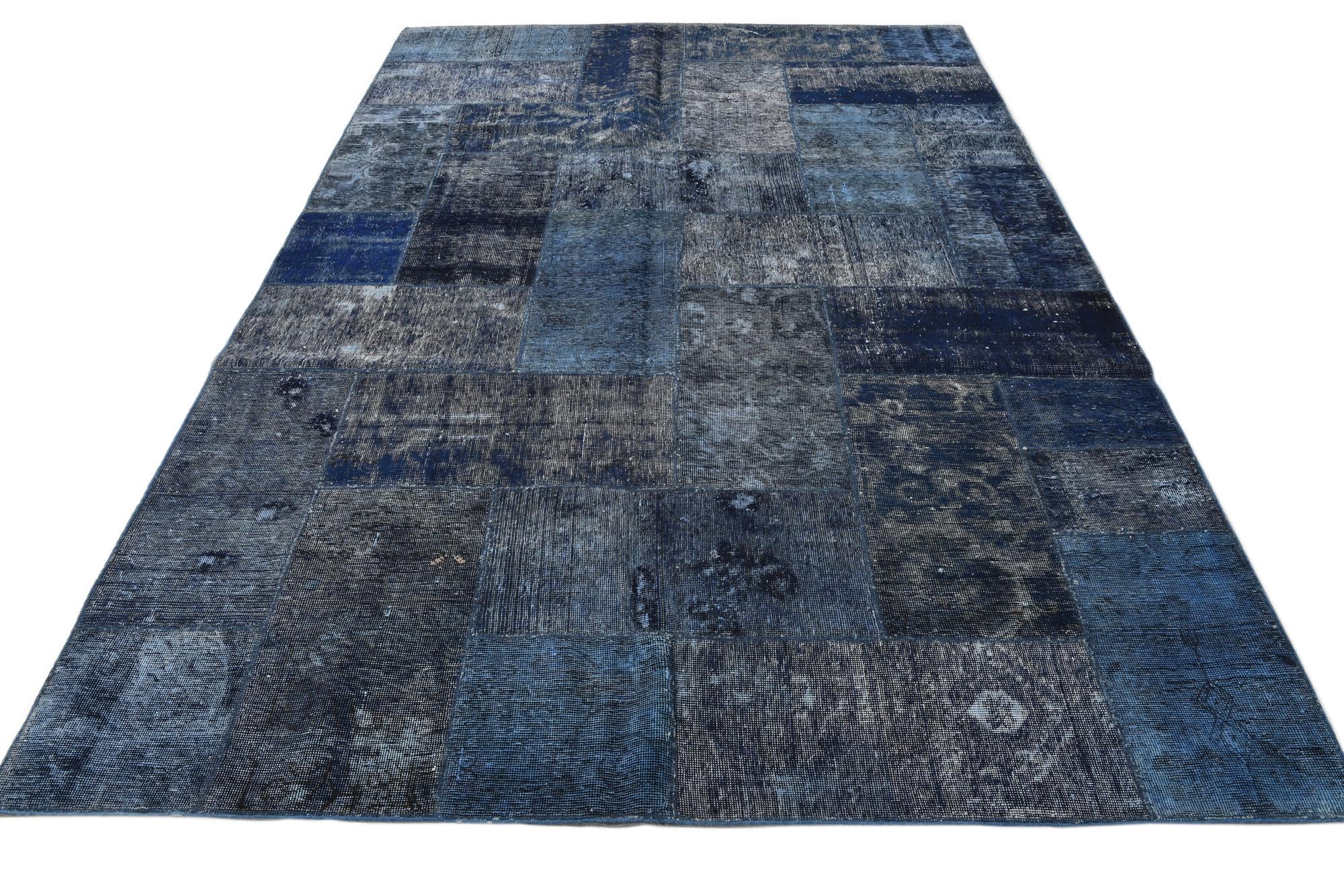 6' 10 x 10' 4 Hand Knotted Ultra Vintage Persian Wool Rug