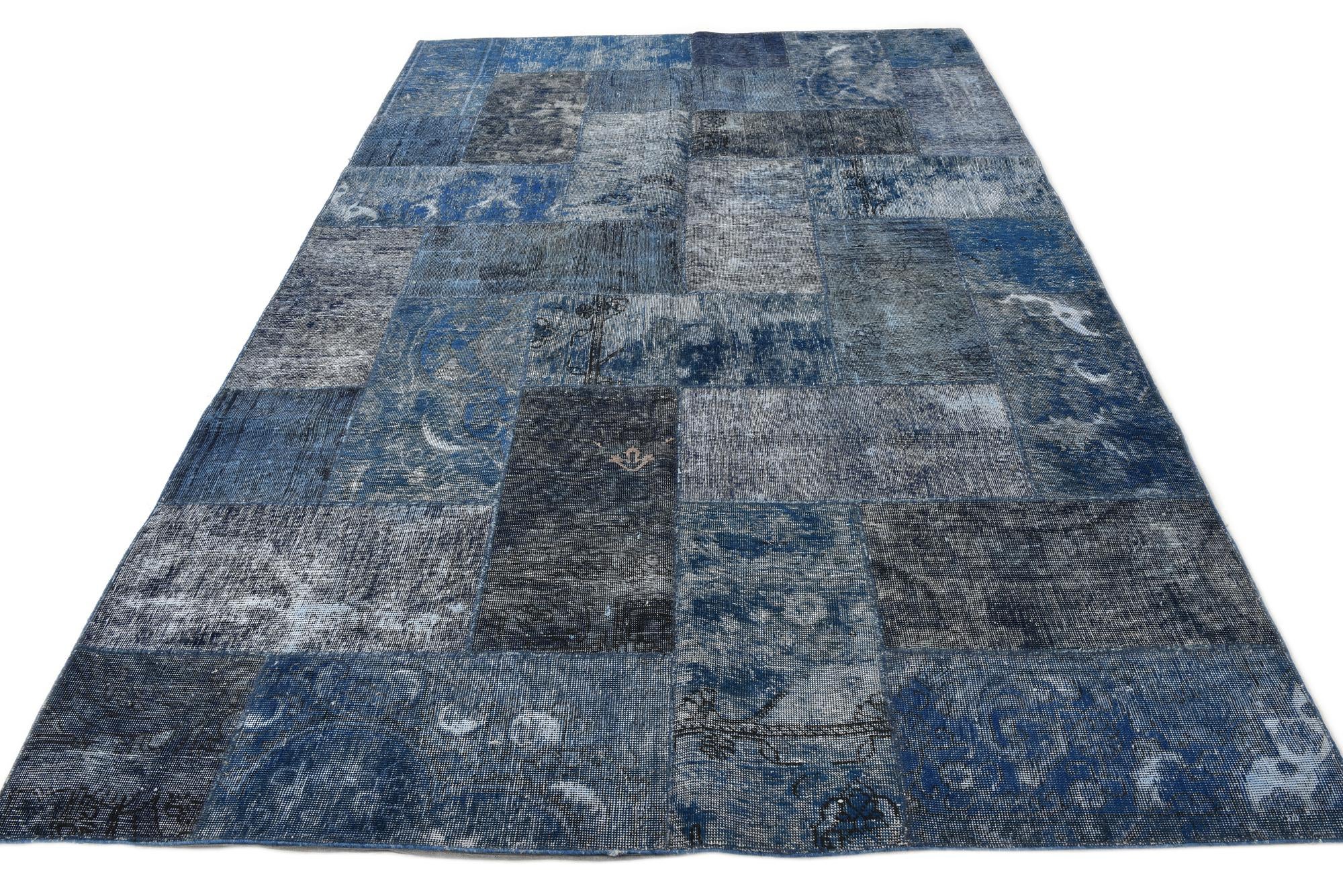 6' 11 x 10' 4 Hand Knotted Ultra Vintage Persian Wool Rug