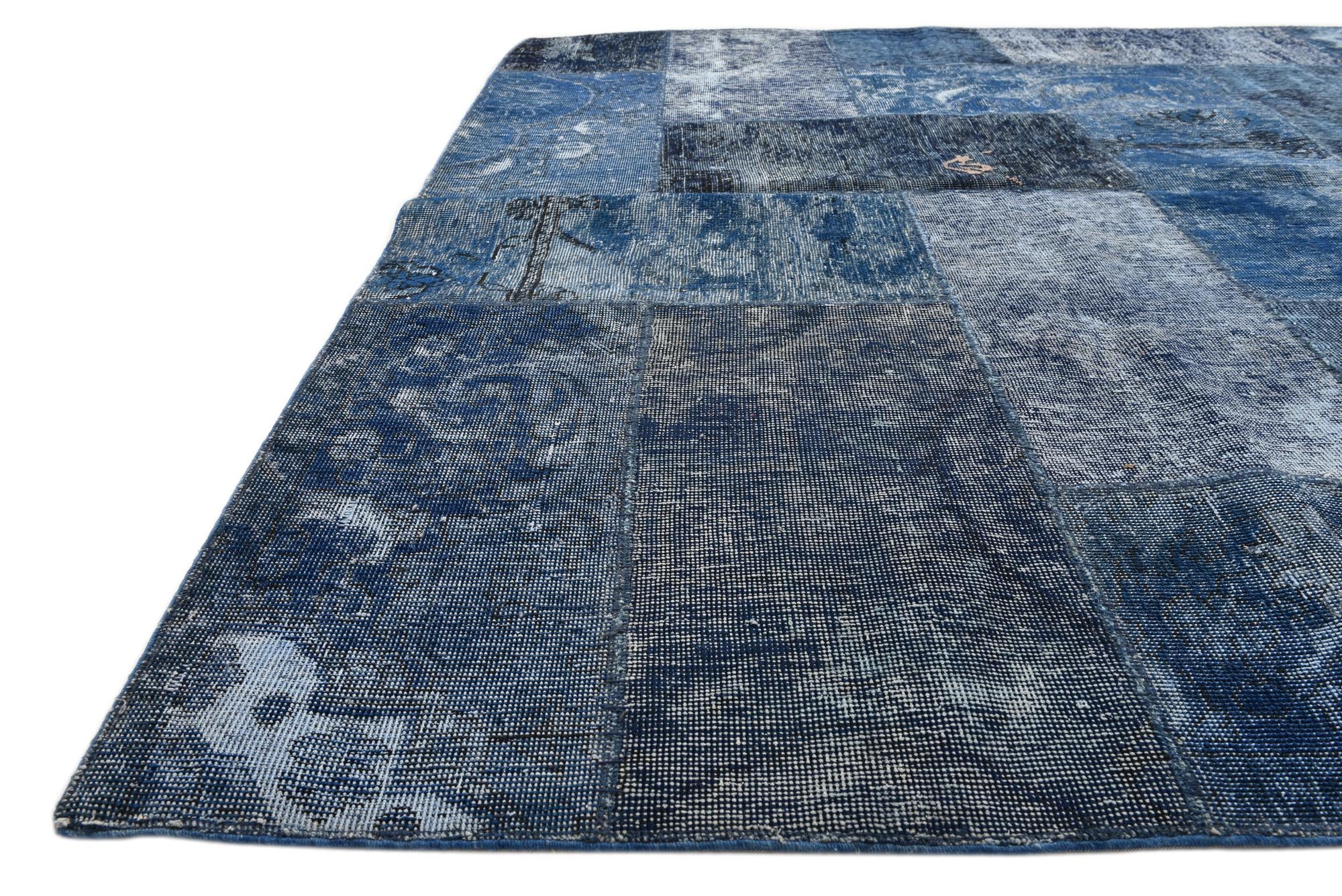 6' 11 x 10' 4 Hand Knotted Ultra Vintage Persian Wool Rug