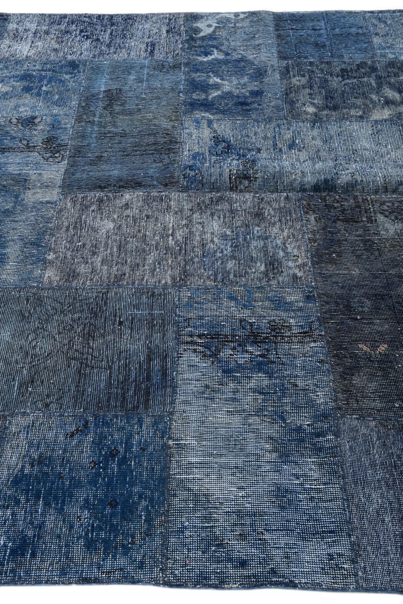 6' 11 x 10' 4 Hand Knotted Ultra Vintage Persian Wool Rug