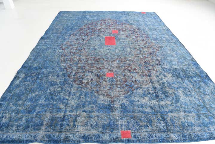 9' 9 x 13' 1 Hand Knotted Ultra Vintage Persian Wool Rug