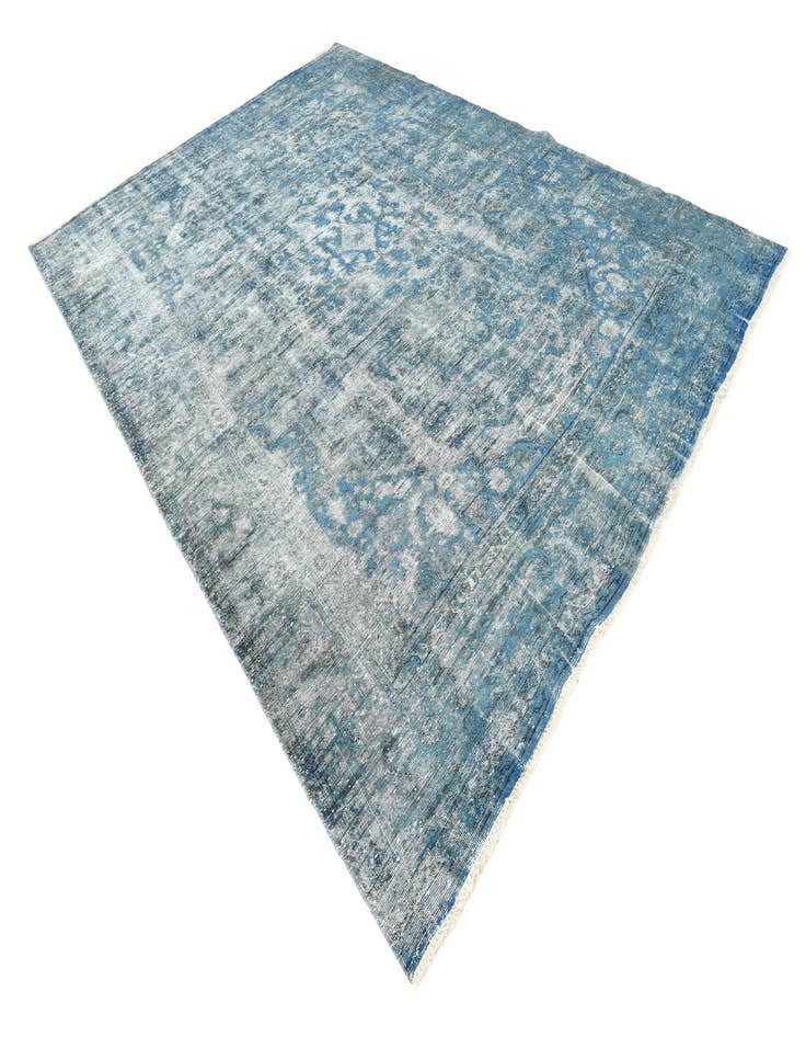 Detail image of 9' 2 x 12' 9 Hand Knotted Ultra Vintage Persian Wool Rug