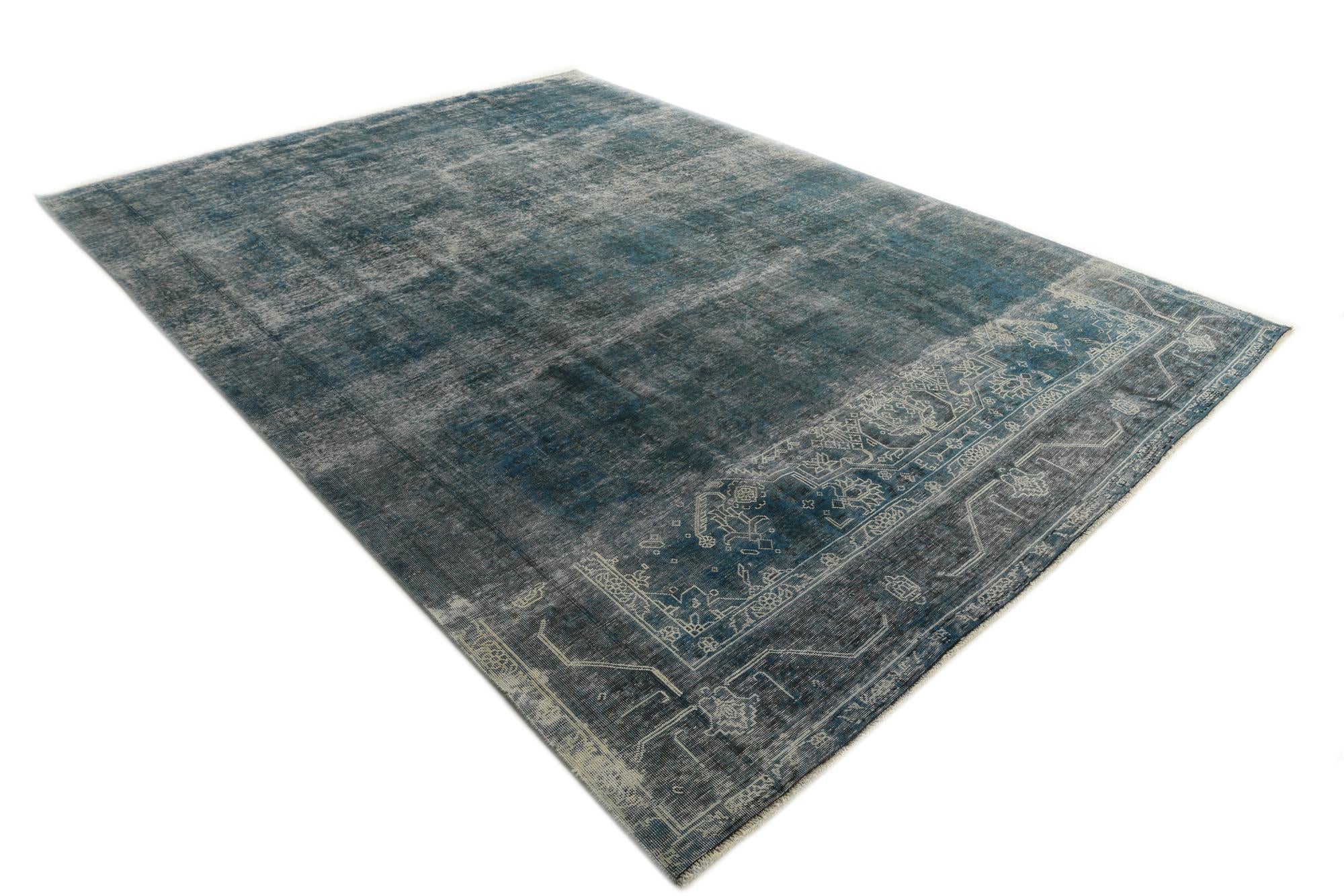 9' 3 x 12' 8 Hand Knotted Ultra Vintage Persian Wool Rug