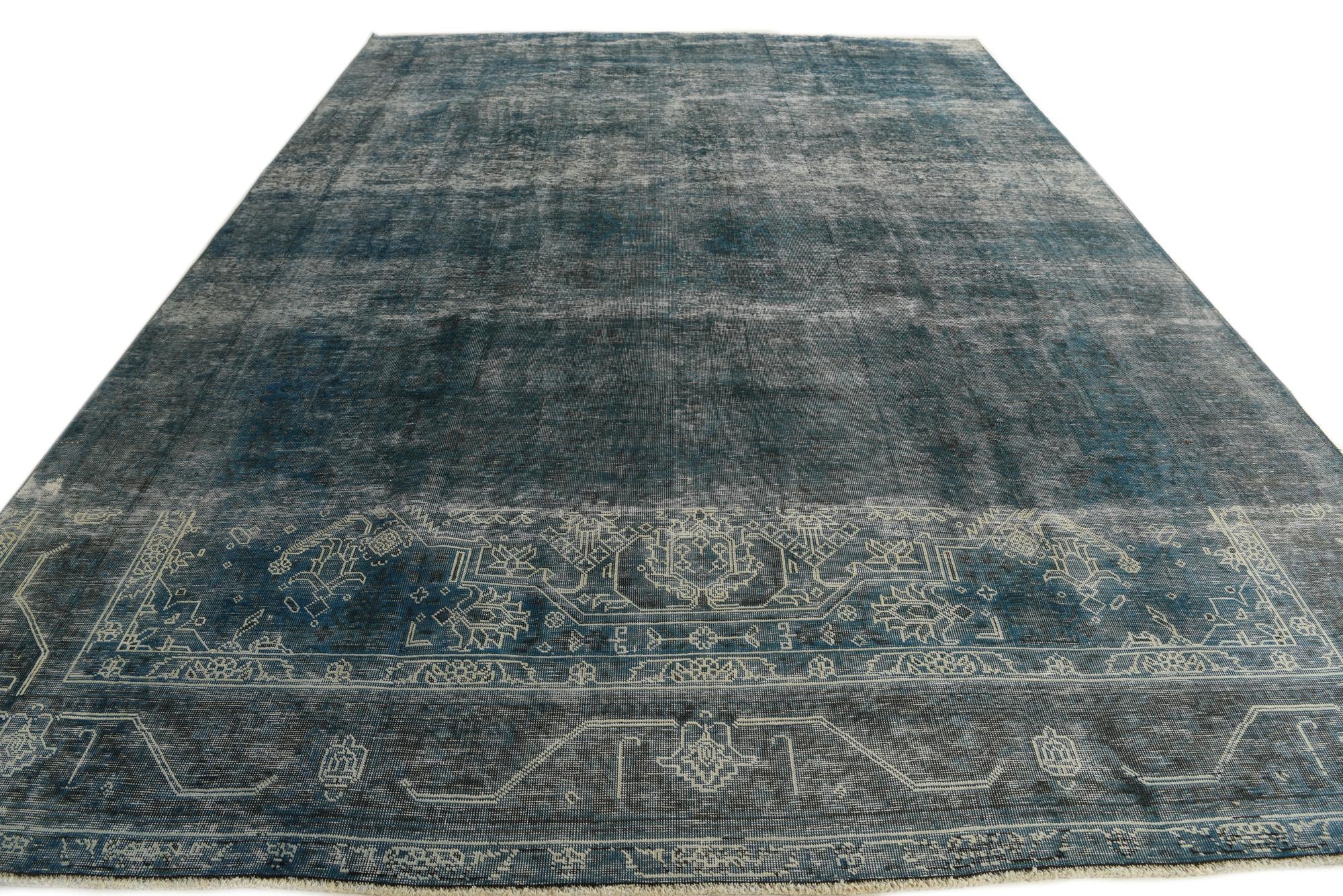 9' 3 x 12' 8 Hand Knotted Ultra Vintage Persian Wool Rug