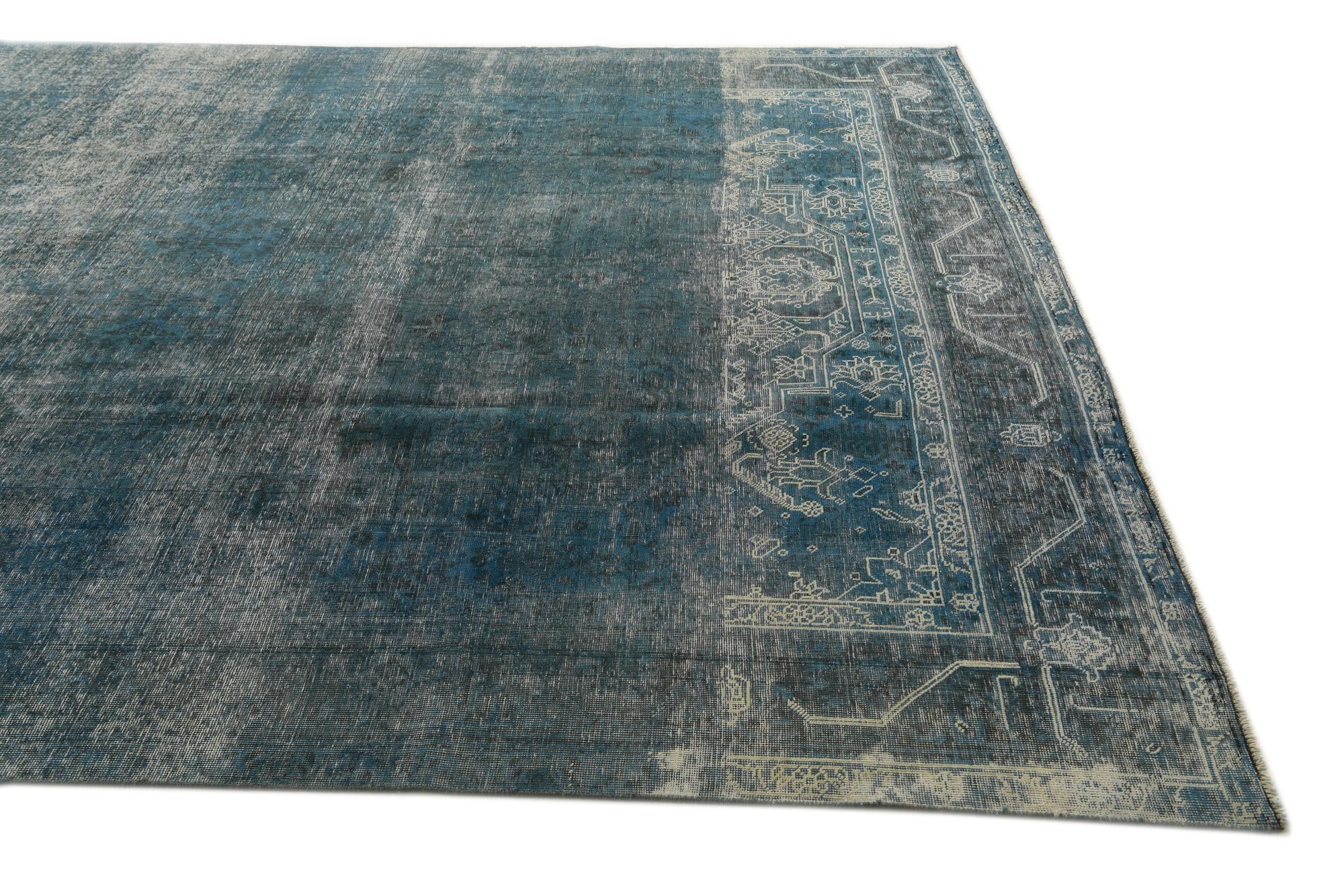 9' 3 x 12' 8 Hand Knotted Ultra Vintage Persian Wool Rug